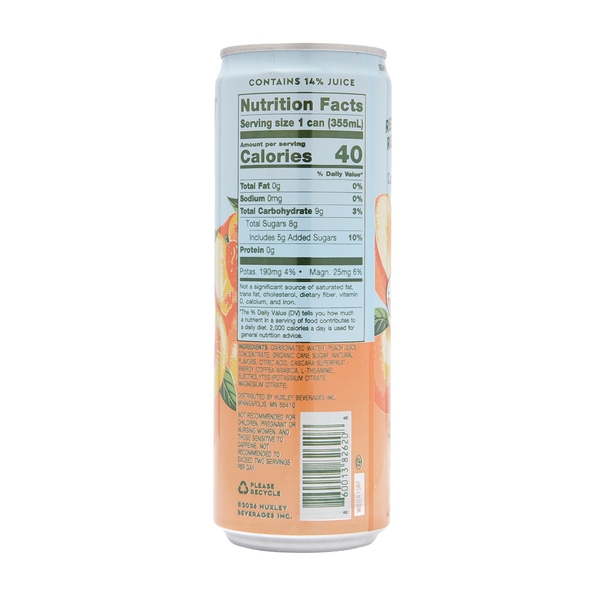 Huxley Energy Drink Peach