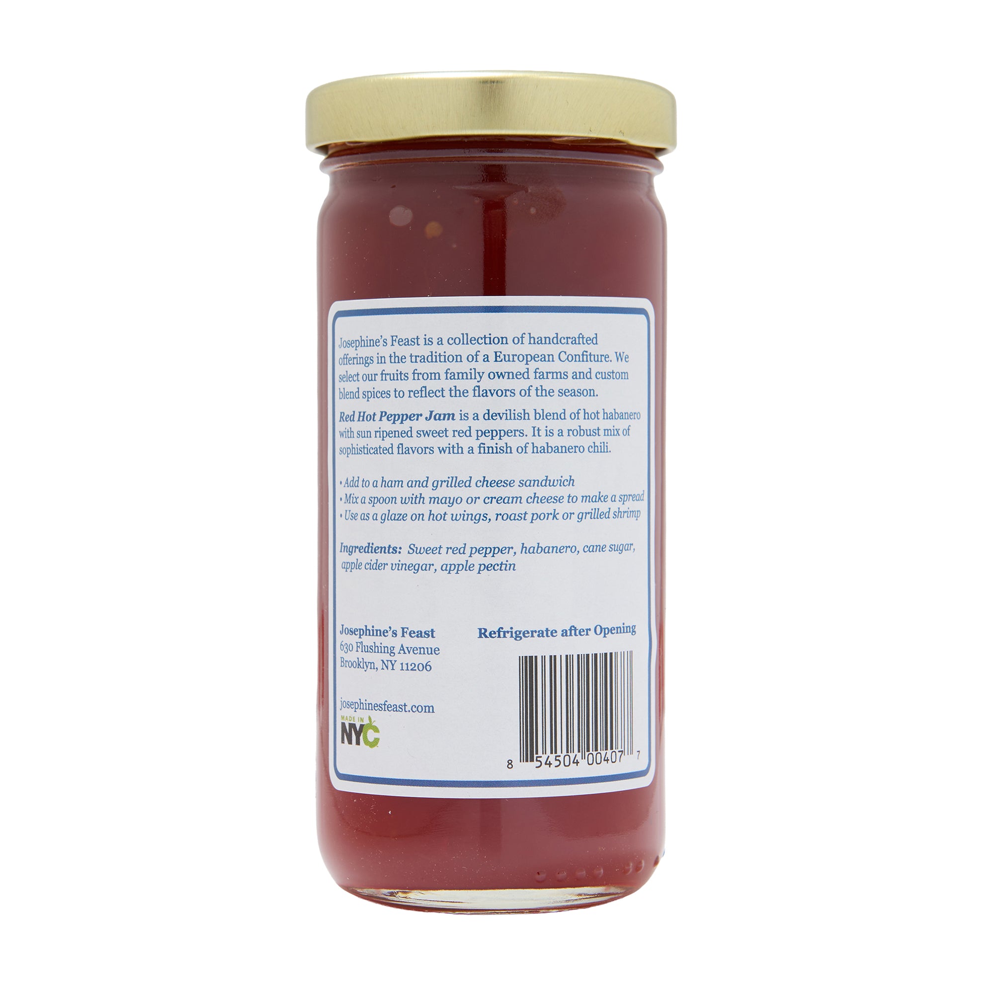 Josephines Feast Pepper Jam Red Hot