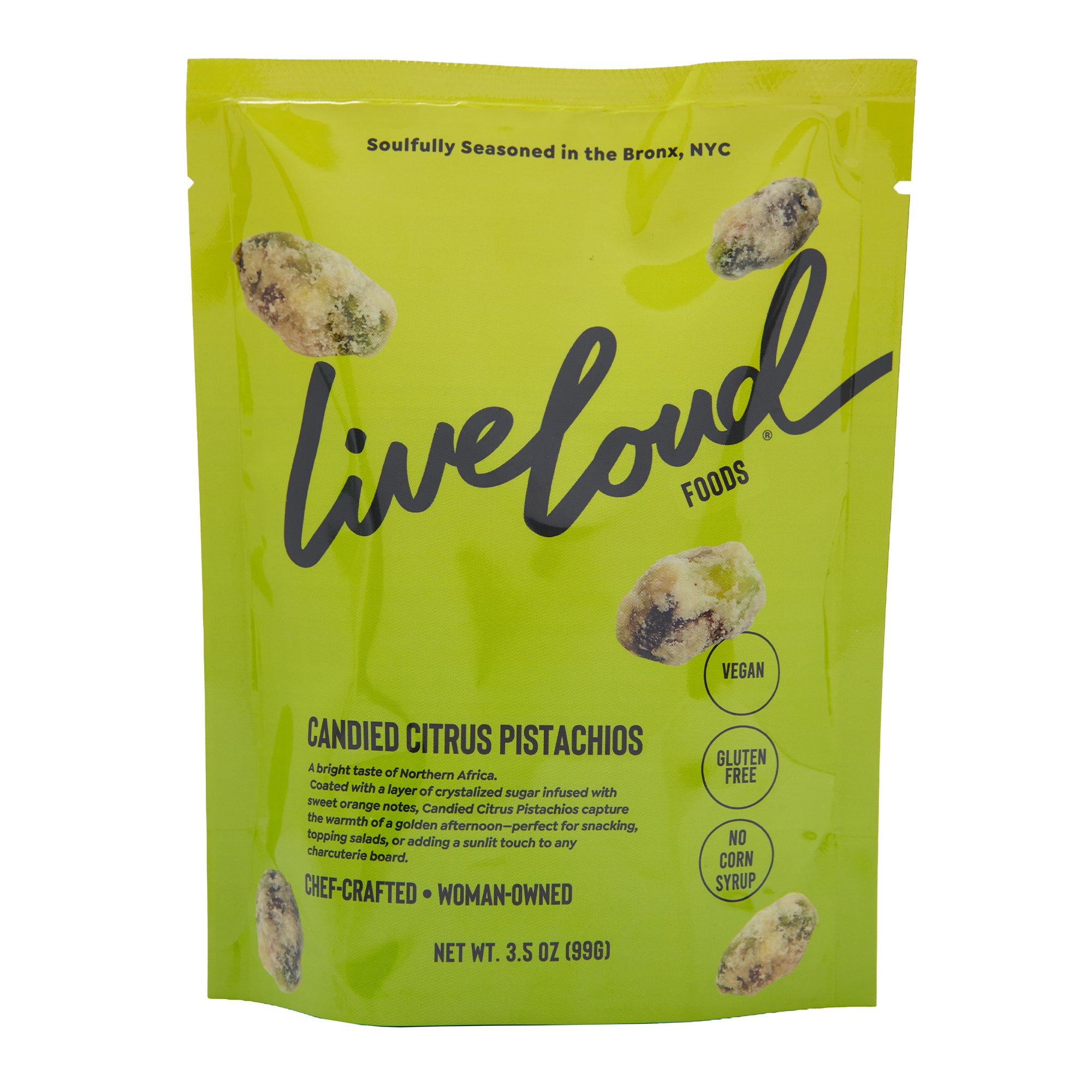 Live Loud Foods Pistachios Candied Citrus