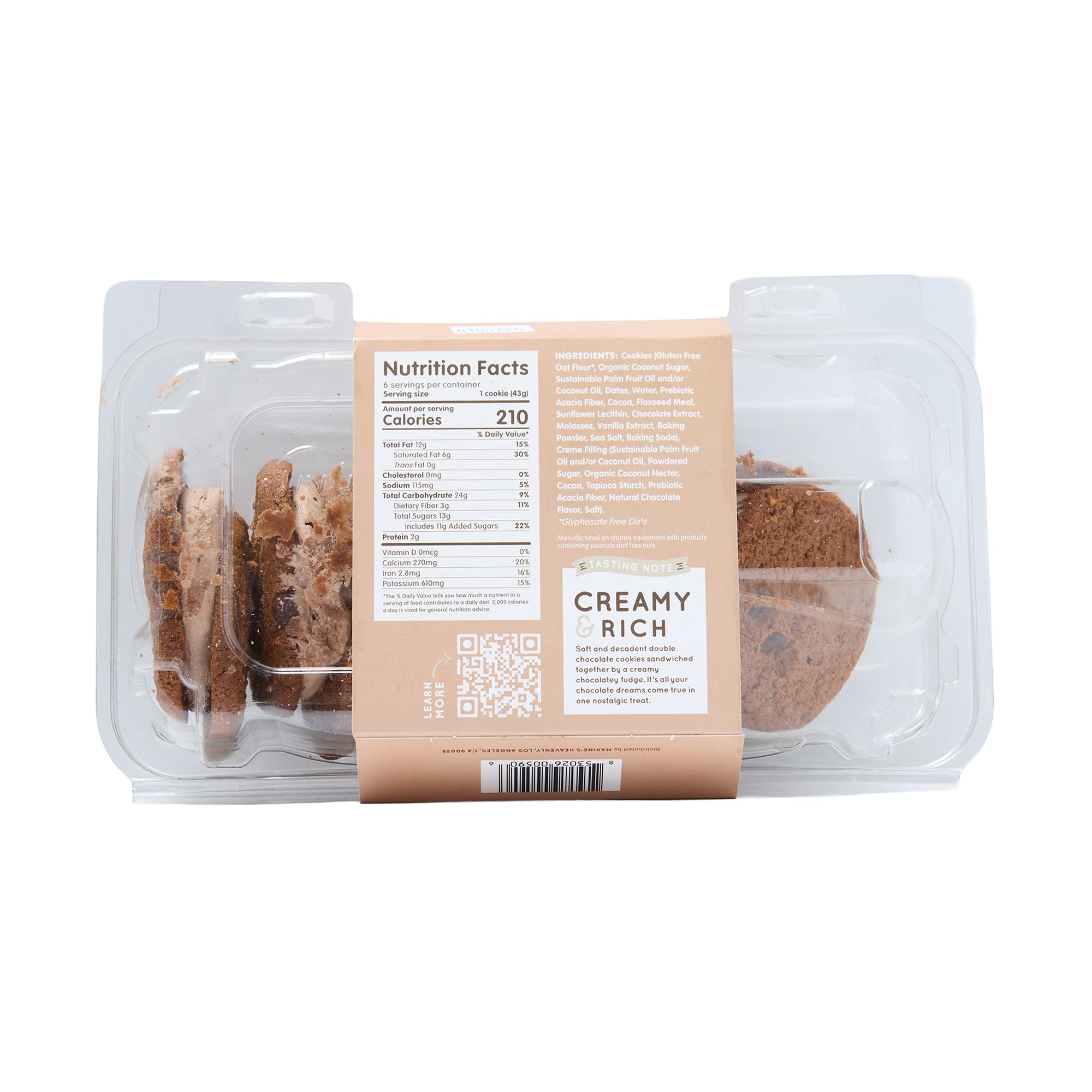 Maxines Heavenly Creme Sandwich Chocolate 6 Pac