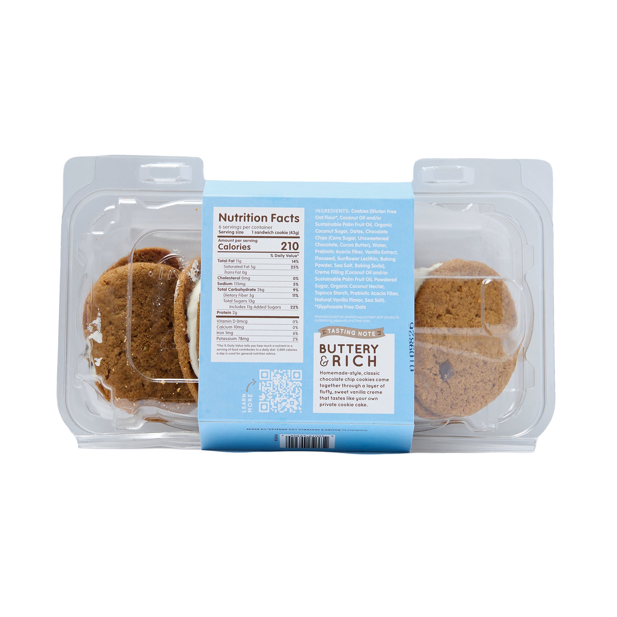 Maxines Heavenly Creme Sandwich Chocolate Chip 6 Pack
