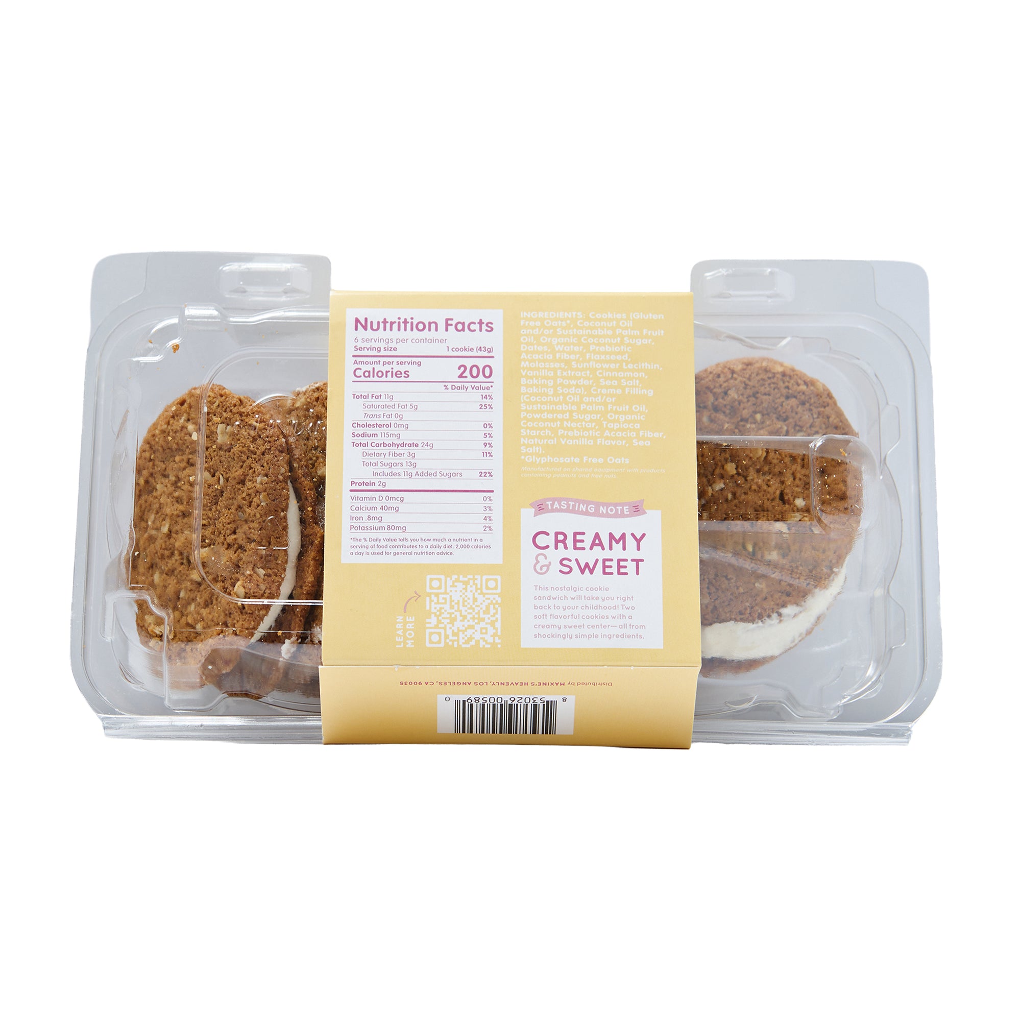 Maxines Heavenly Creme Sandwich Oatmeal 6 Pack