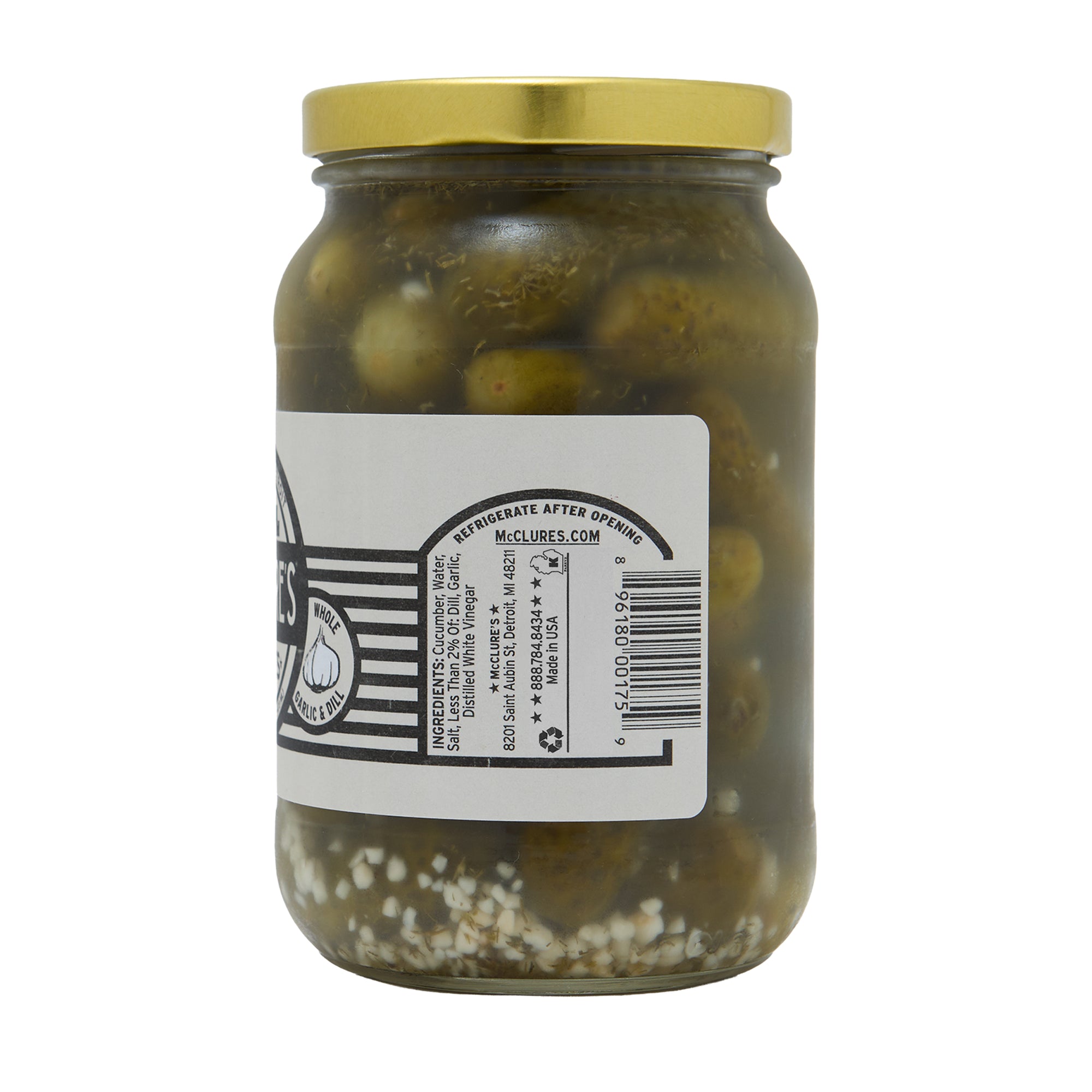 McClures Whole Pickles Garlic Dill