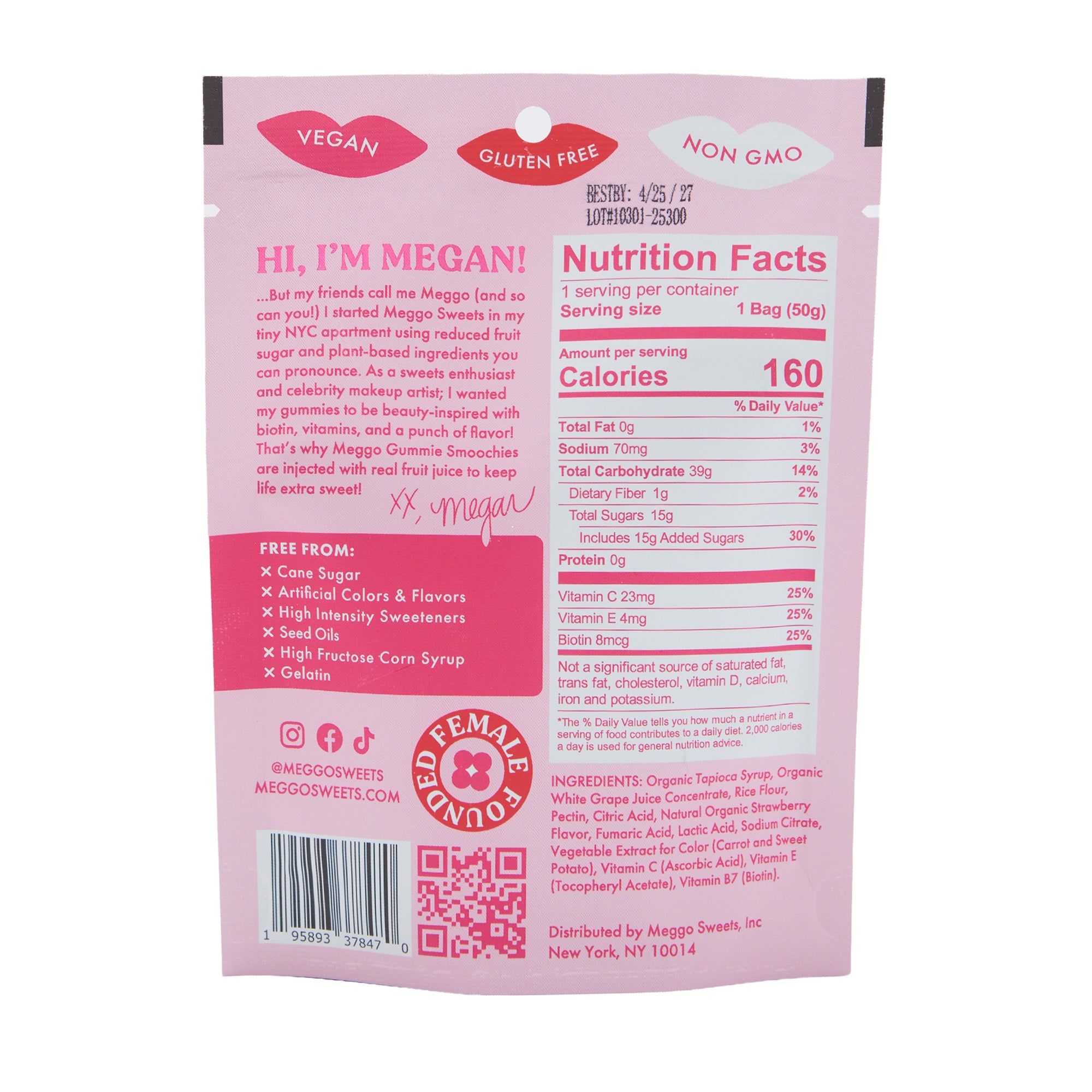 Meggo Gummies Sour Strawberry