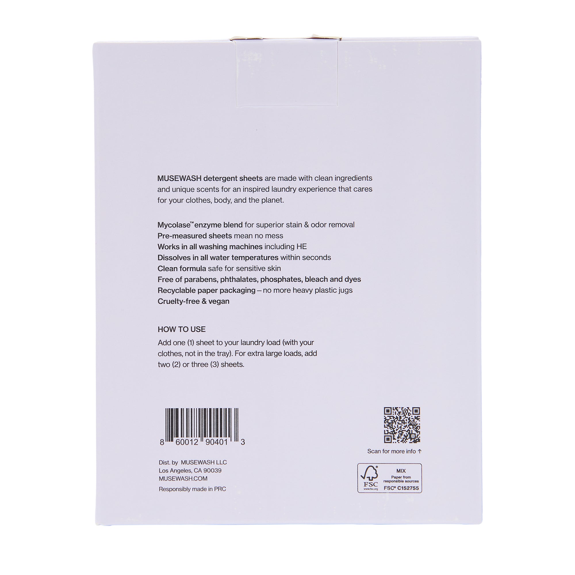 Musewash Laundry Detergent Sheets Gem