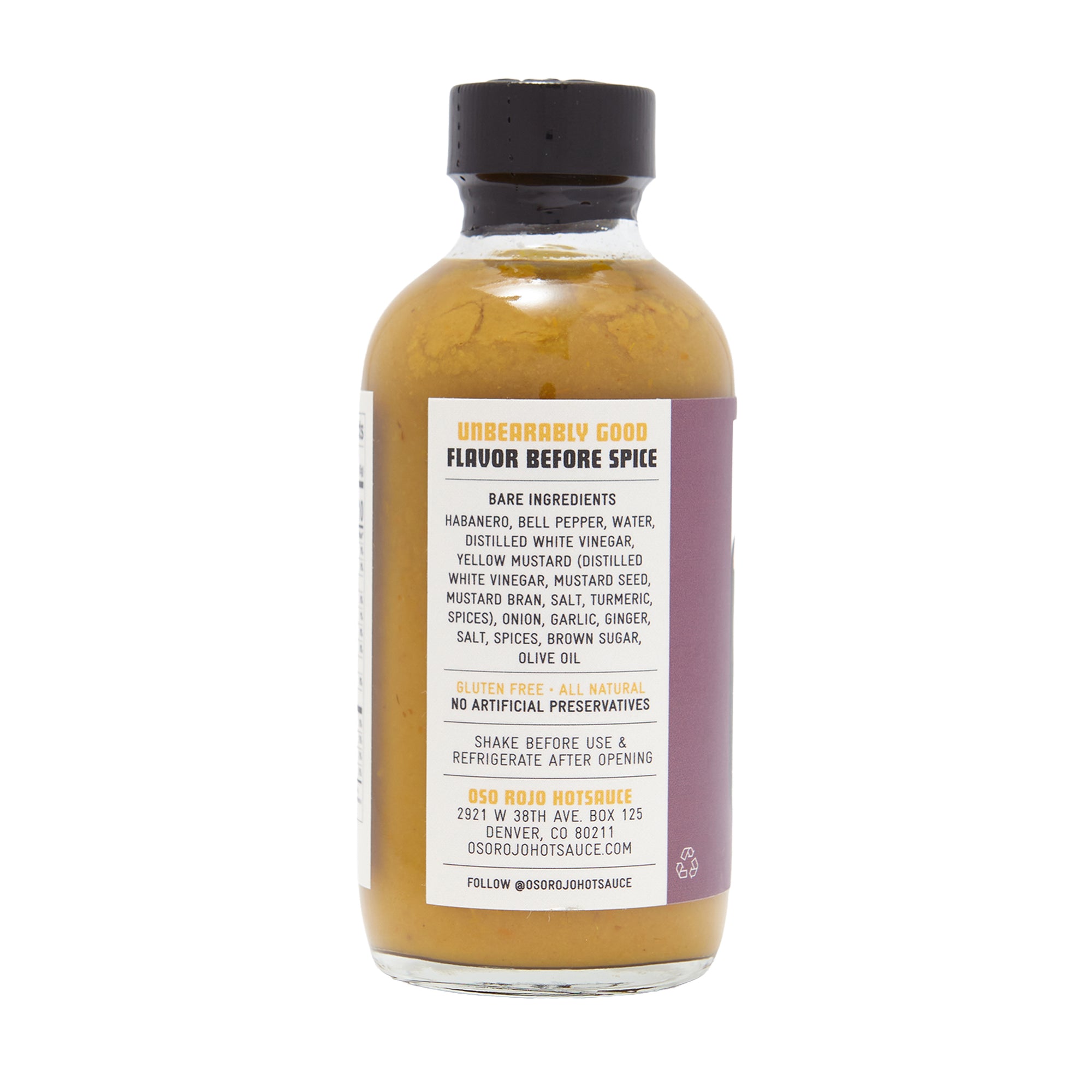 Oso Rojo Hot Sauce Habanero Mustard