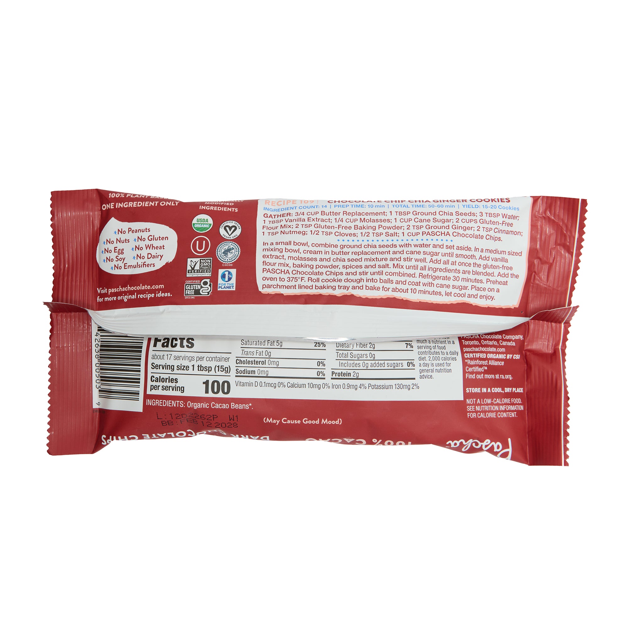 Pascha Chocolate Baking Chips Dark Unsweetened