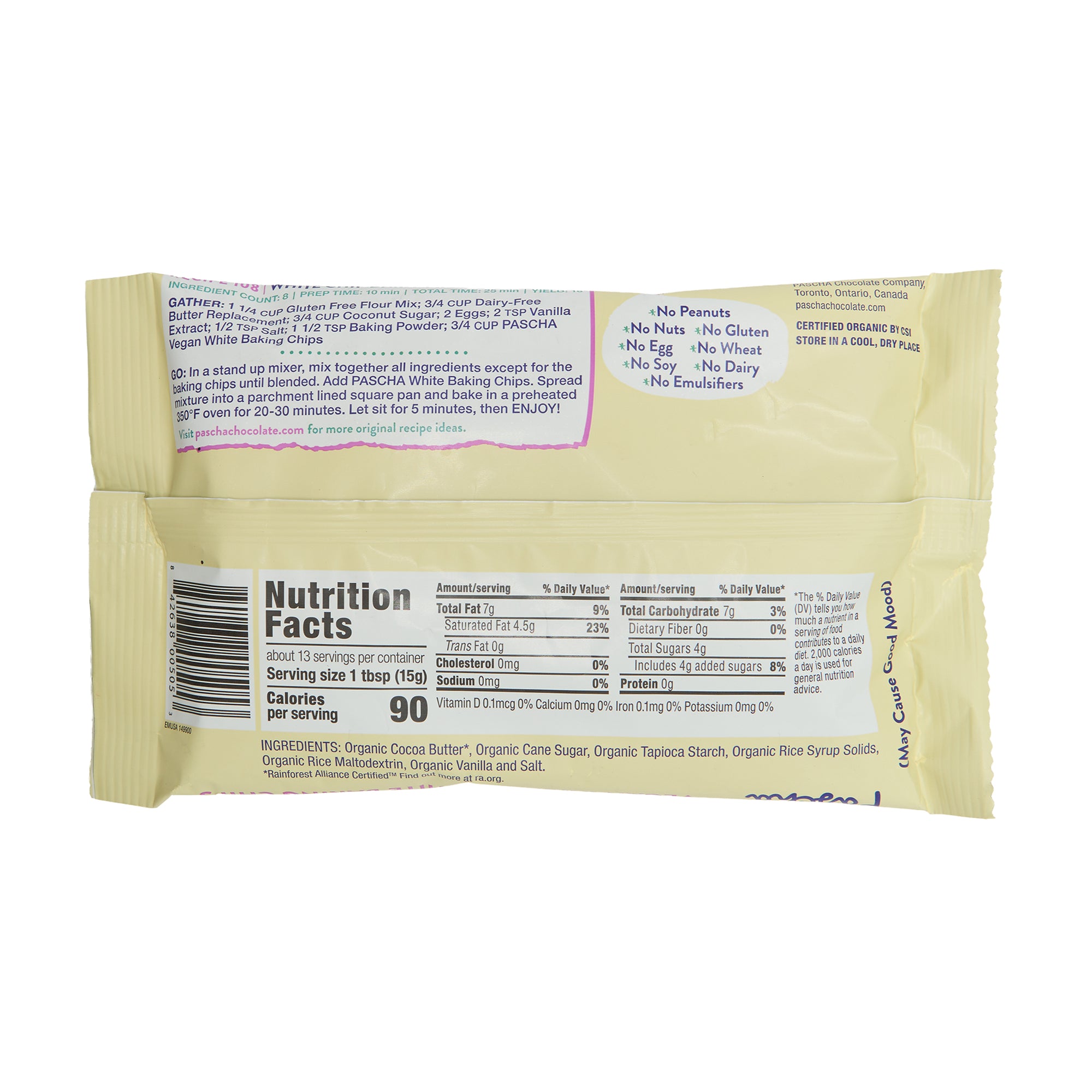 Pascha Chocolate Baking Chips White