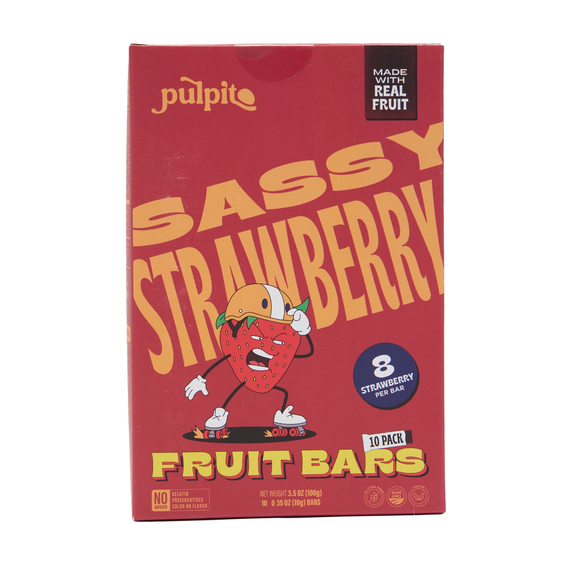 Pulpito Fruit Jerky Sassy Strawberry Box