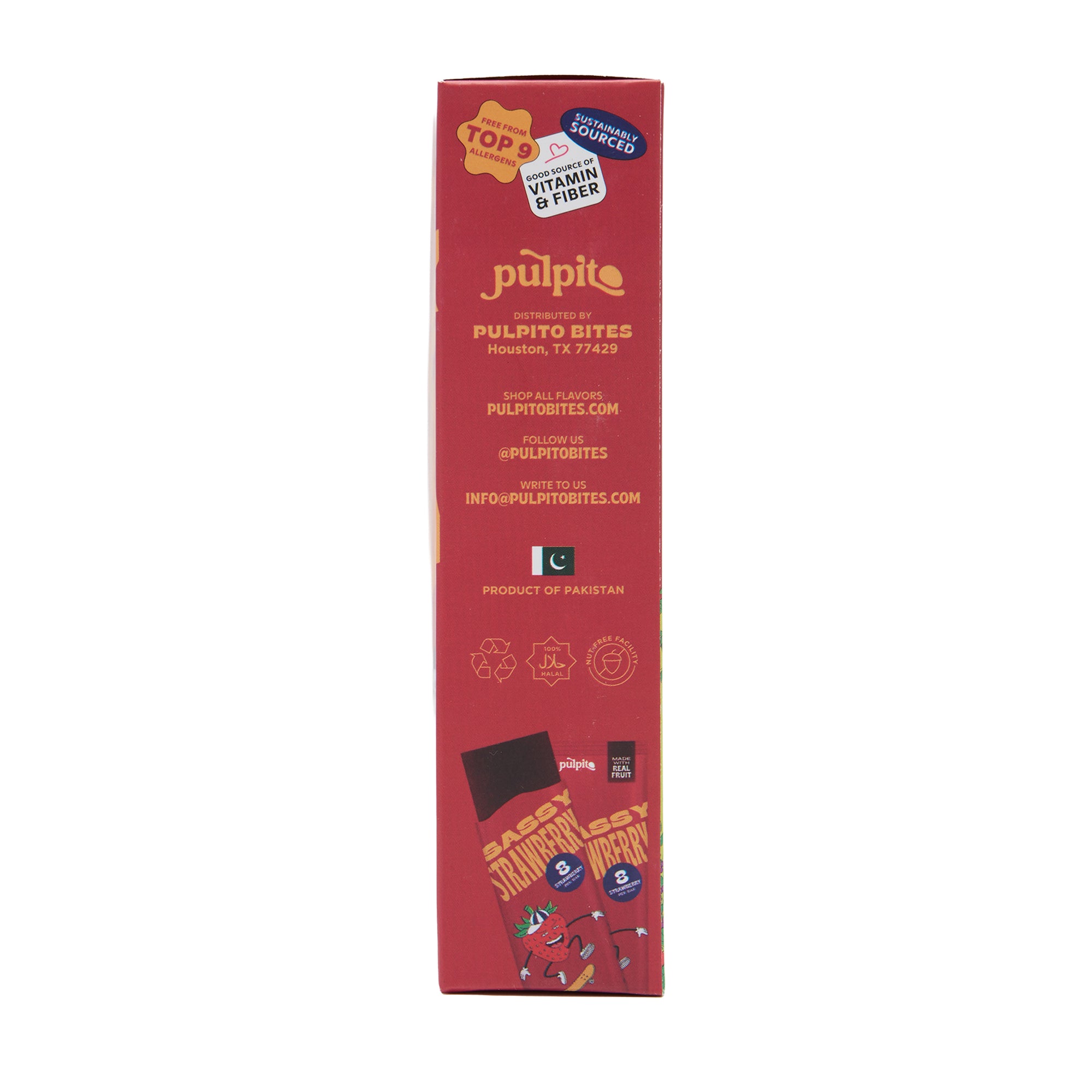 Pulpito Fruit Jerky Sassy Strawberry Box