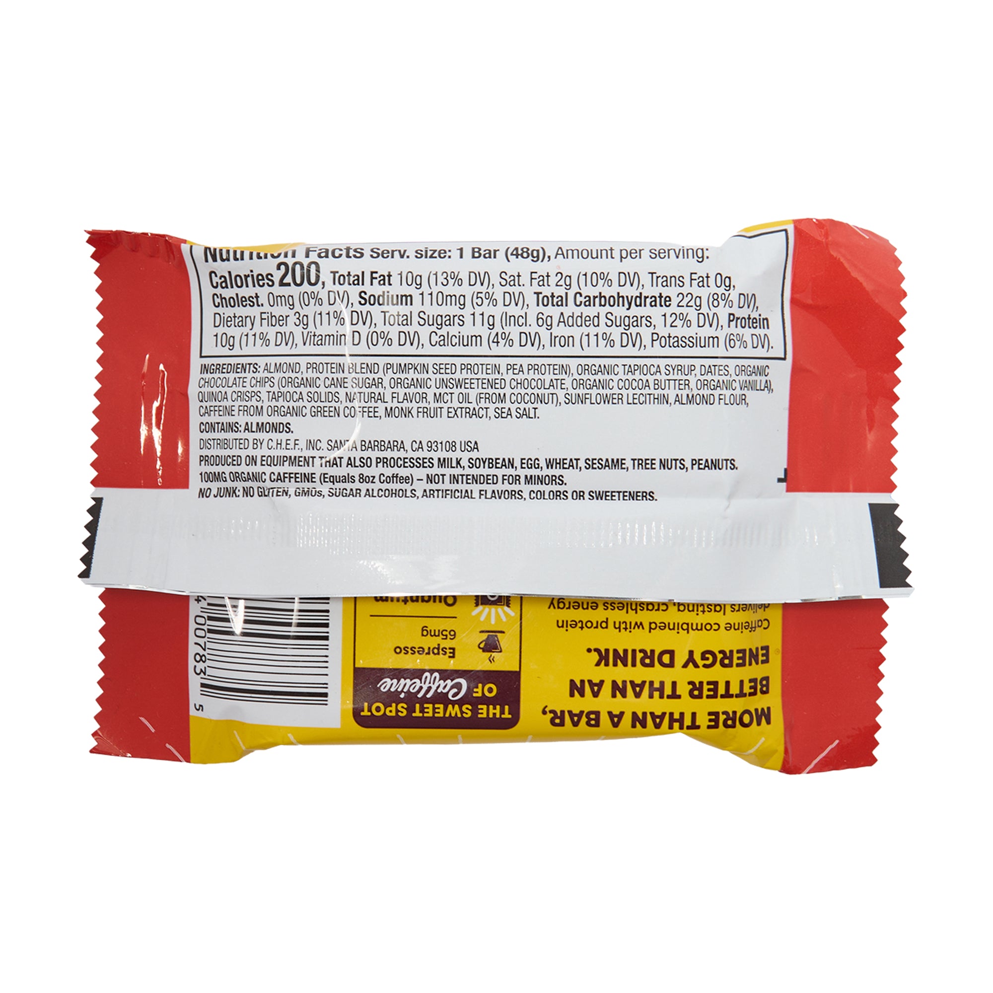 Quantum Energy Square Chocolate Chip Cookie
