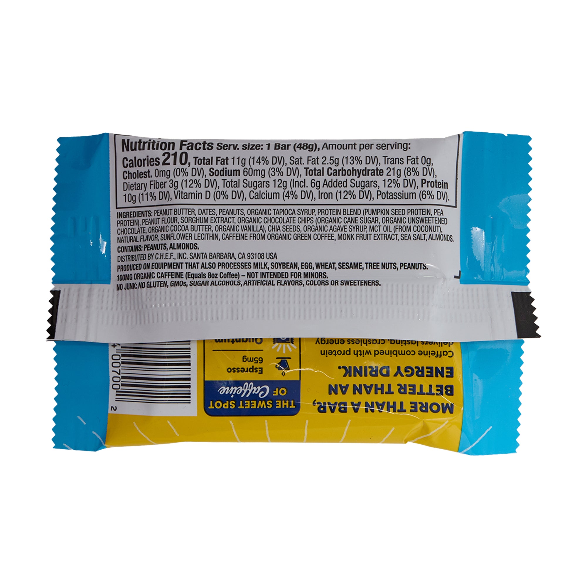 Quantum Energy Square Peanut Butter Dark Chocolate Crunch