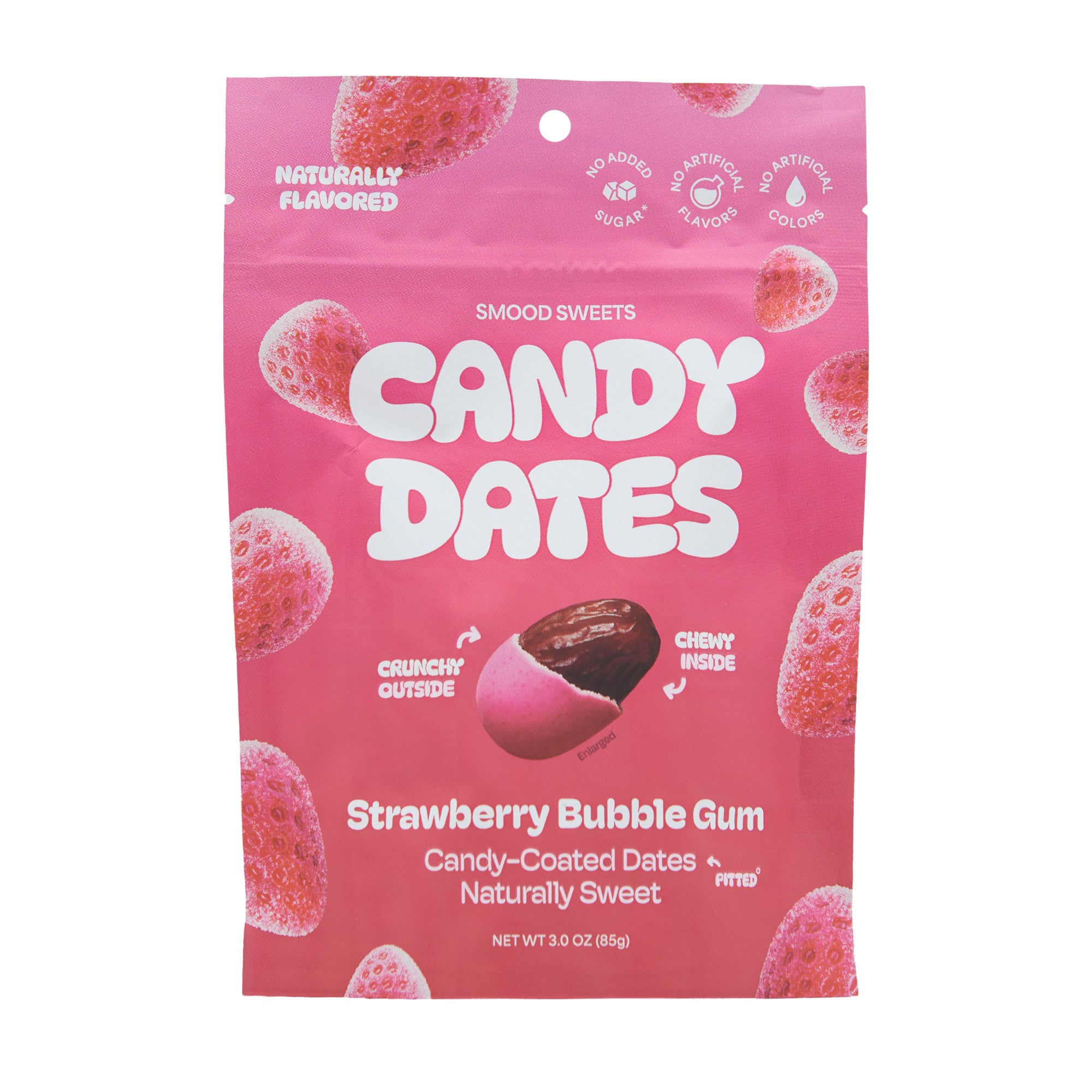 Smood Sweets Candy Dates Strawberry Bubble Gum