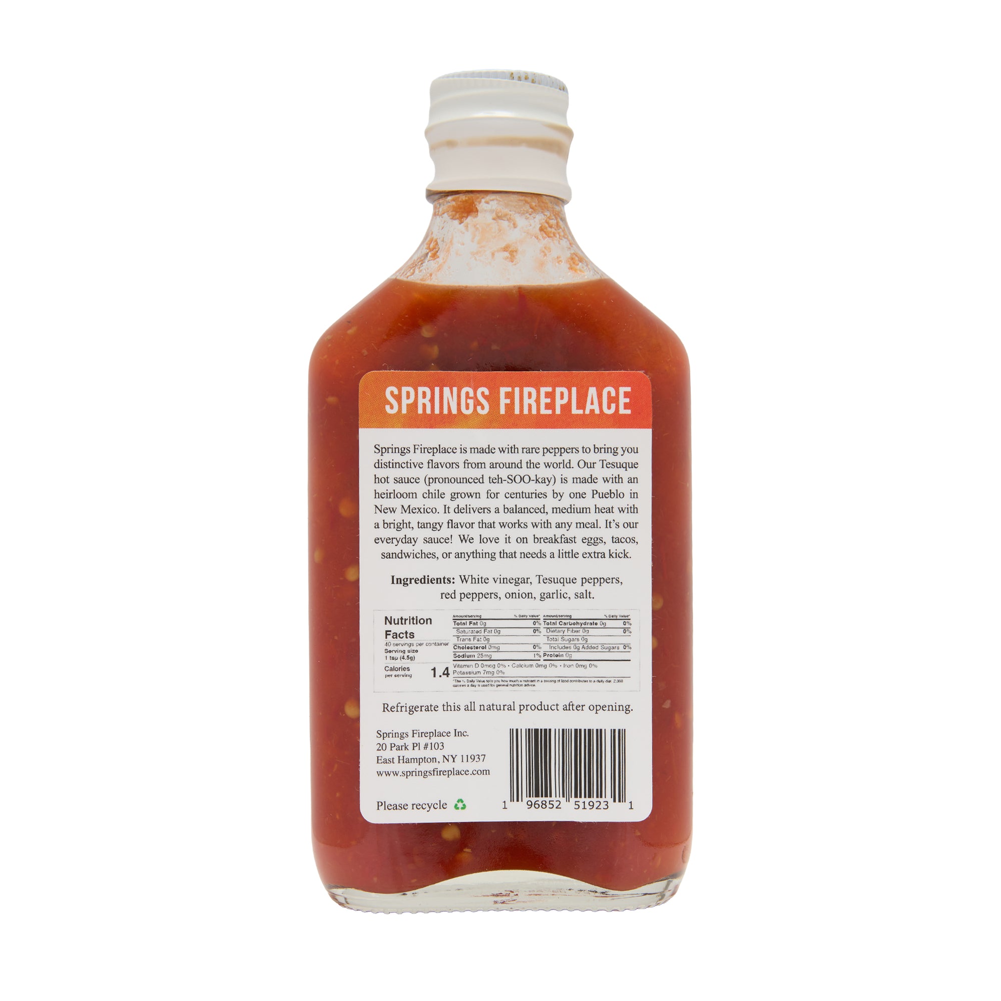 Springs Fireplace Hot Sauce Tesuque