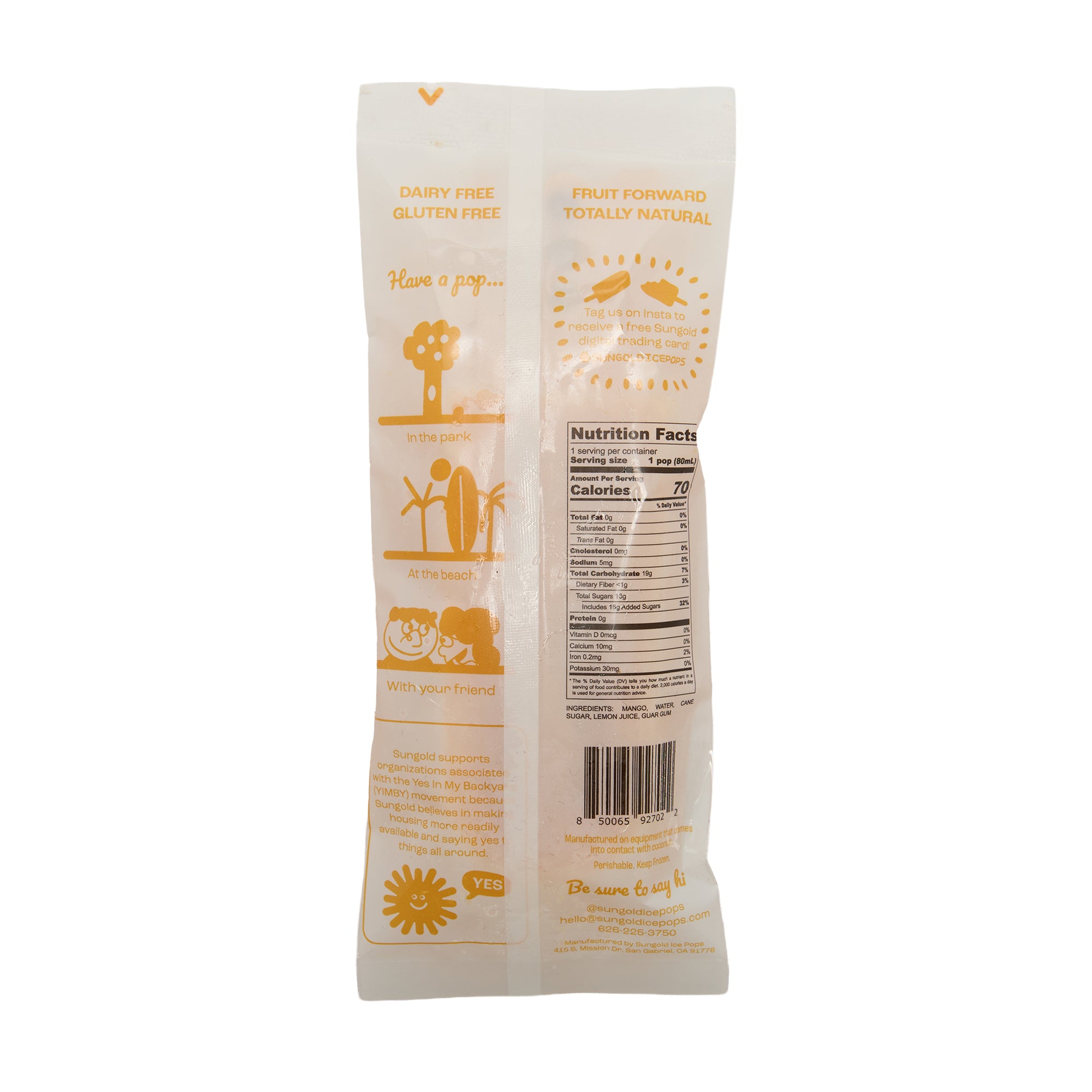 Sungold Ice Pops Queen of Mangoes