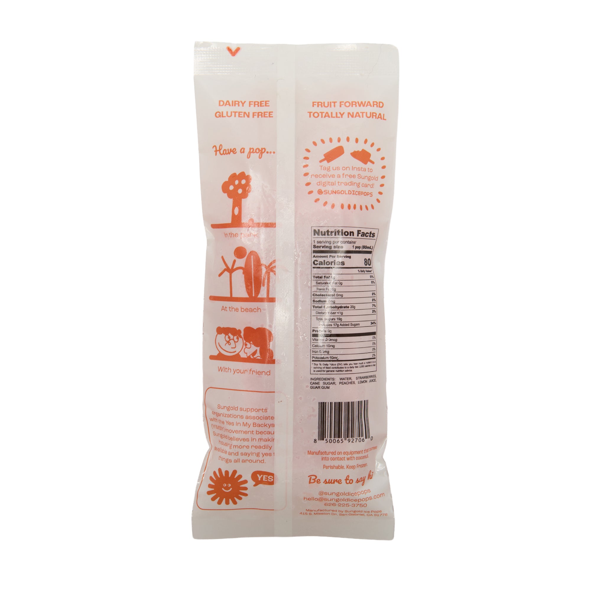 Sungold Ice Pops Strawberry Delicious