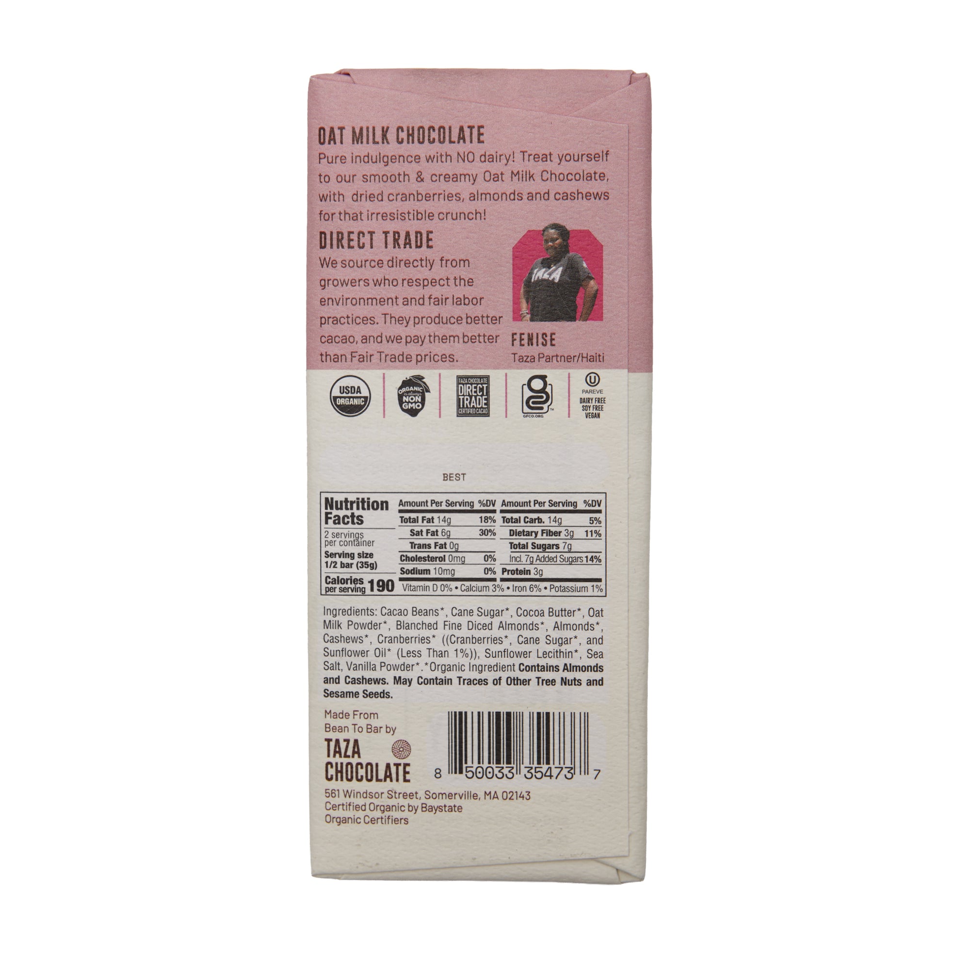 Taza Oat Milk Chocolate Fruit & Nut Crunch