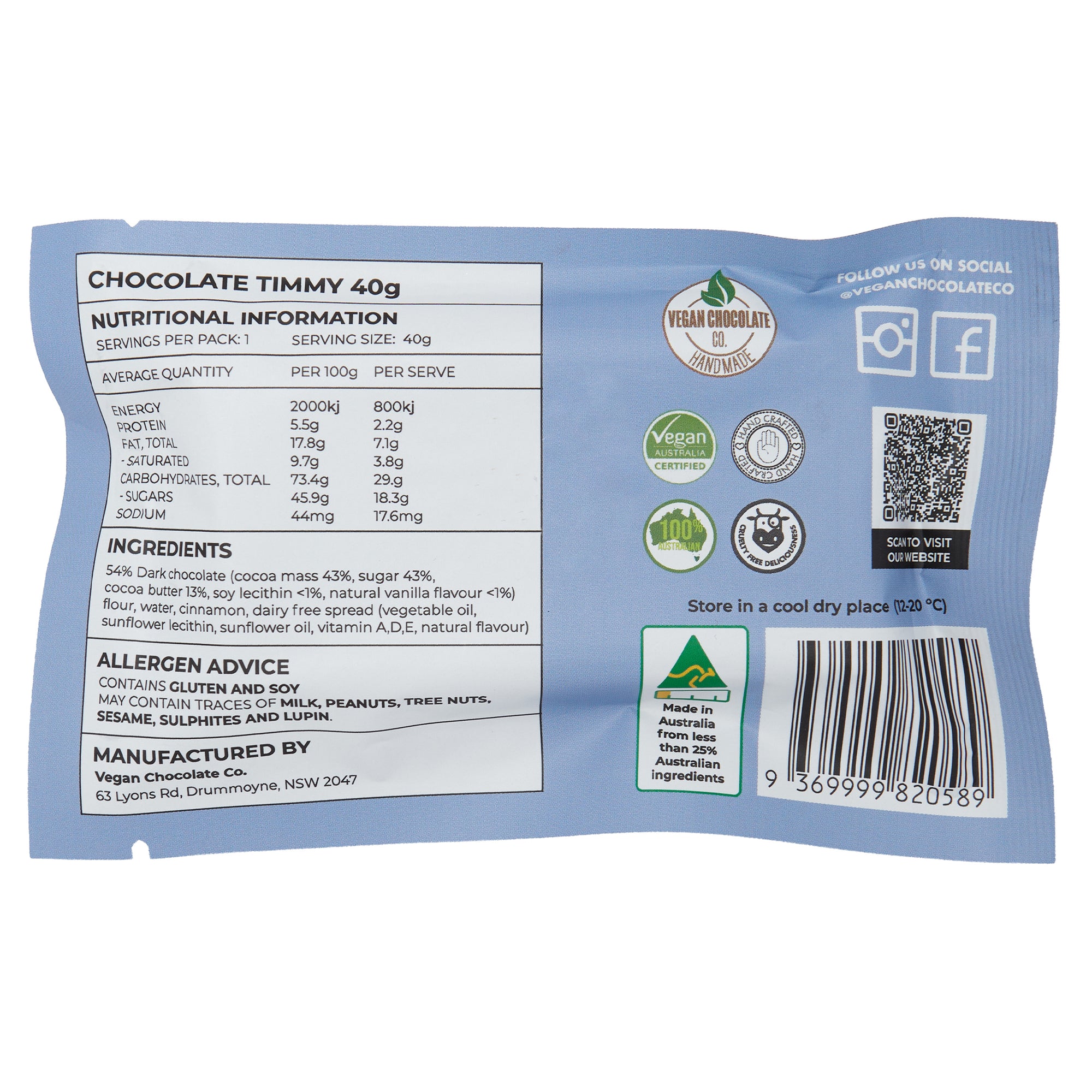 Vegan Chocolate Co Timmy