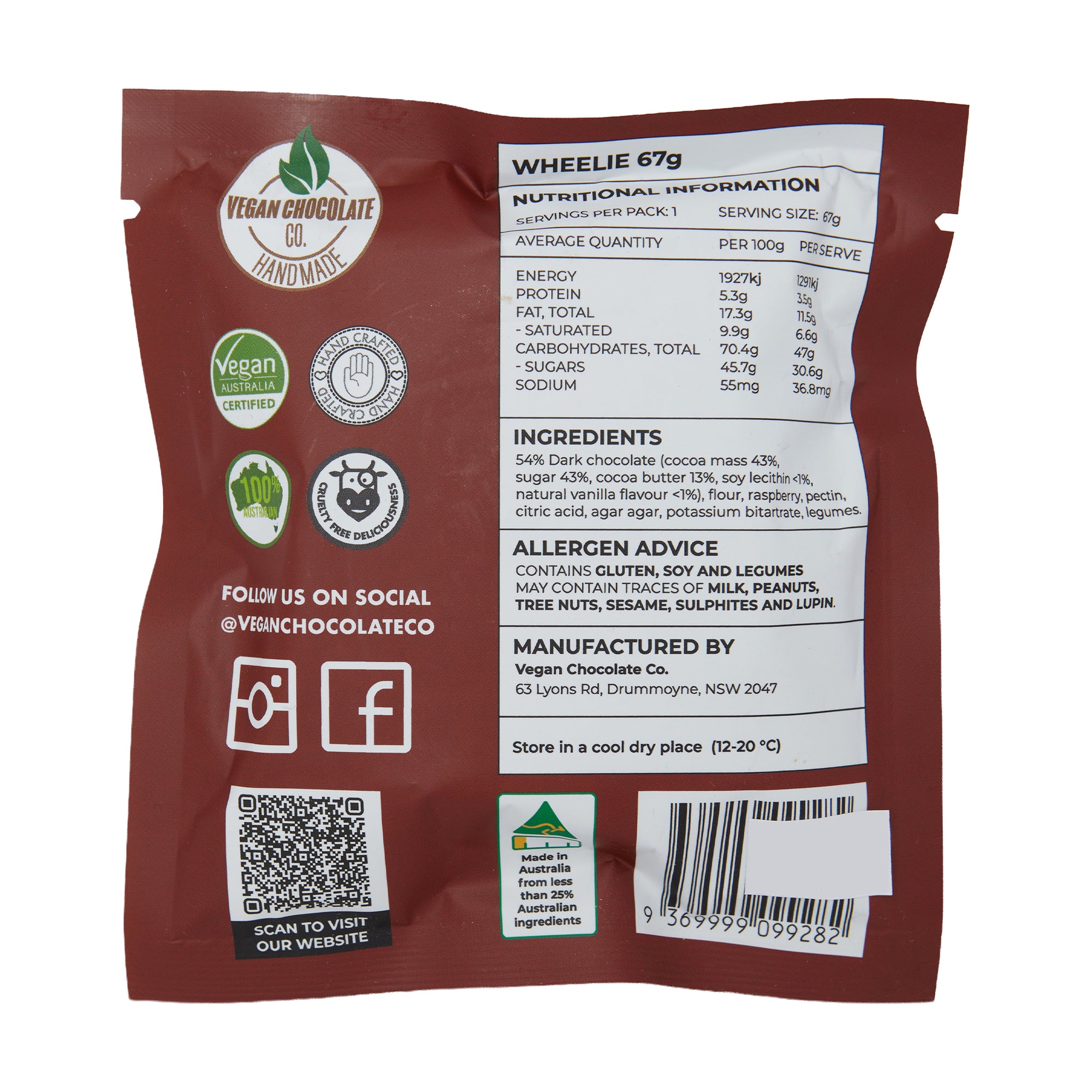 Vegan Chocolate Co Wheelie