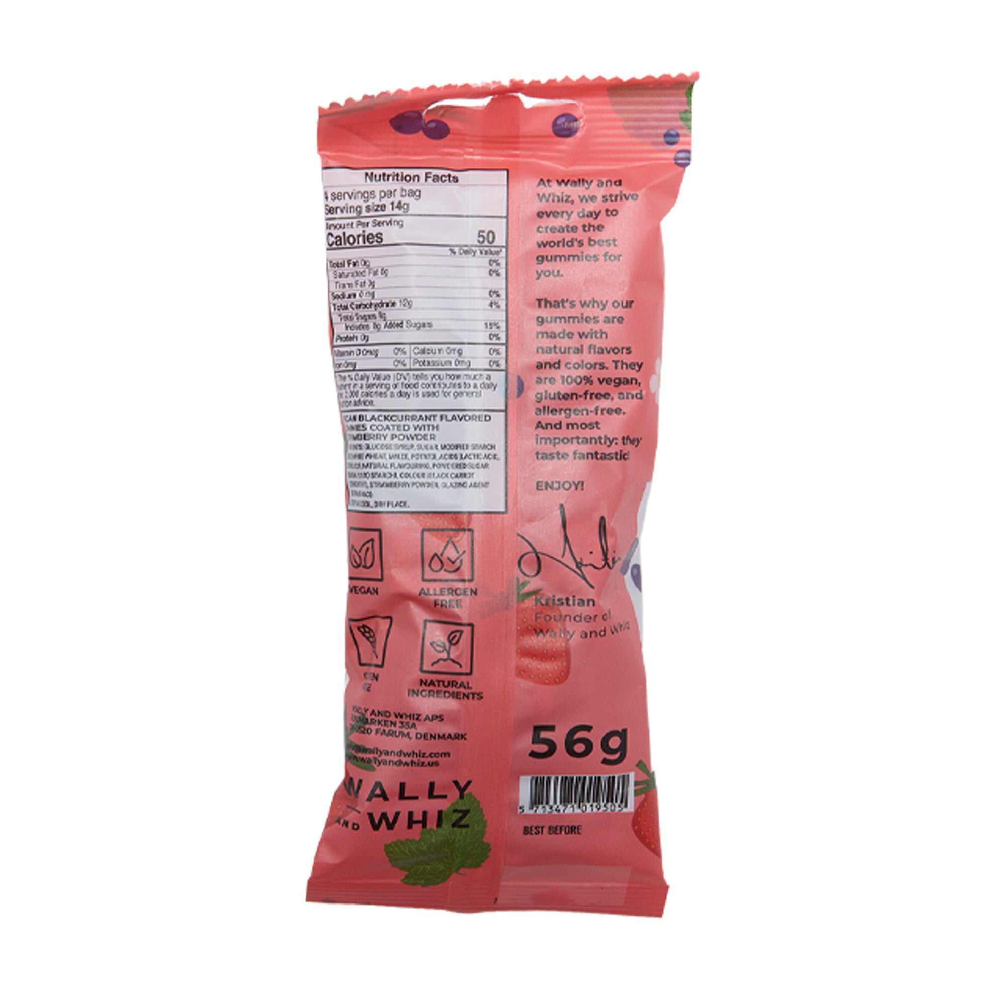 Wally & Whiz Danish Winegum Blackcurrant & Strawberry