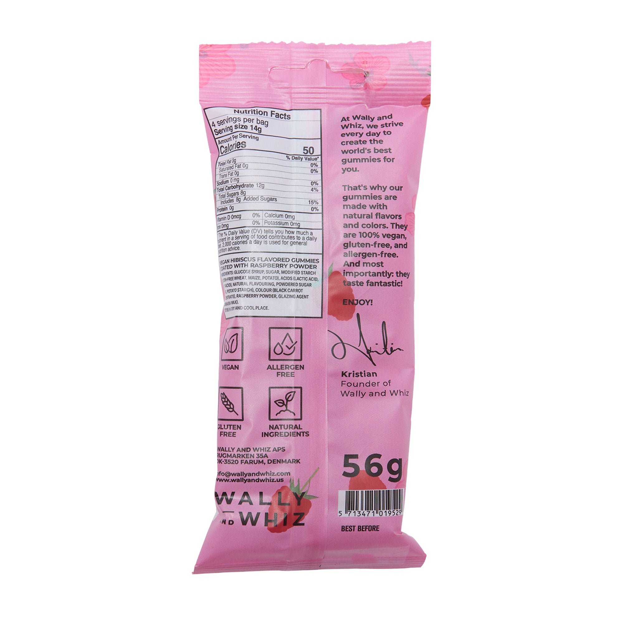 Wally & Whiz Danish Winegum Hibiscus & Raspberry