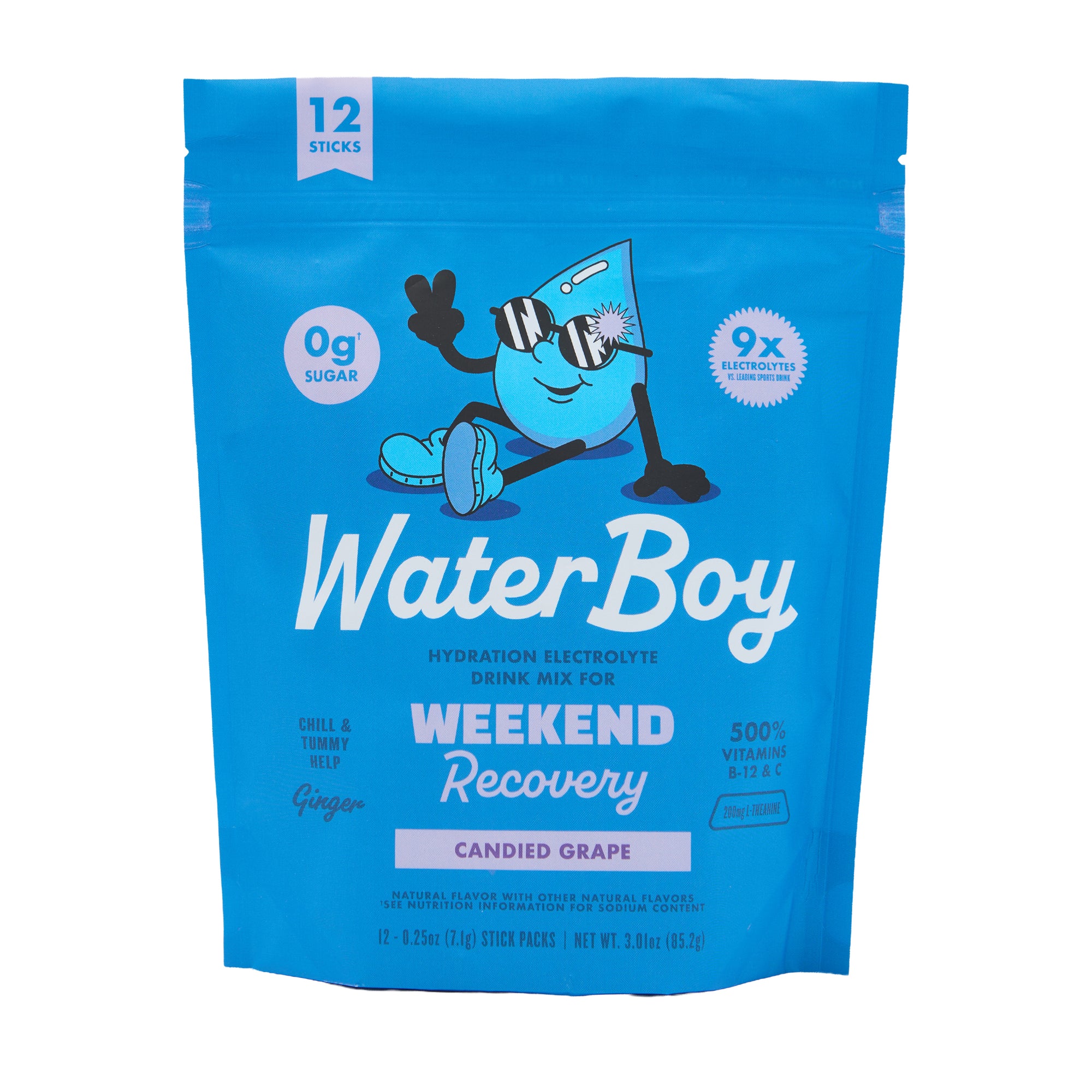 Waterboy Electrolyte Mix Weekend Recovery Grape
