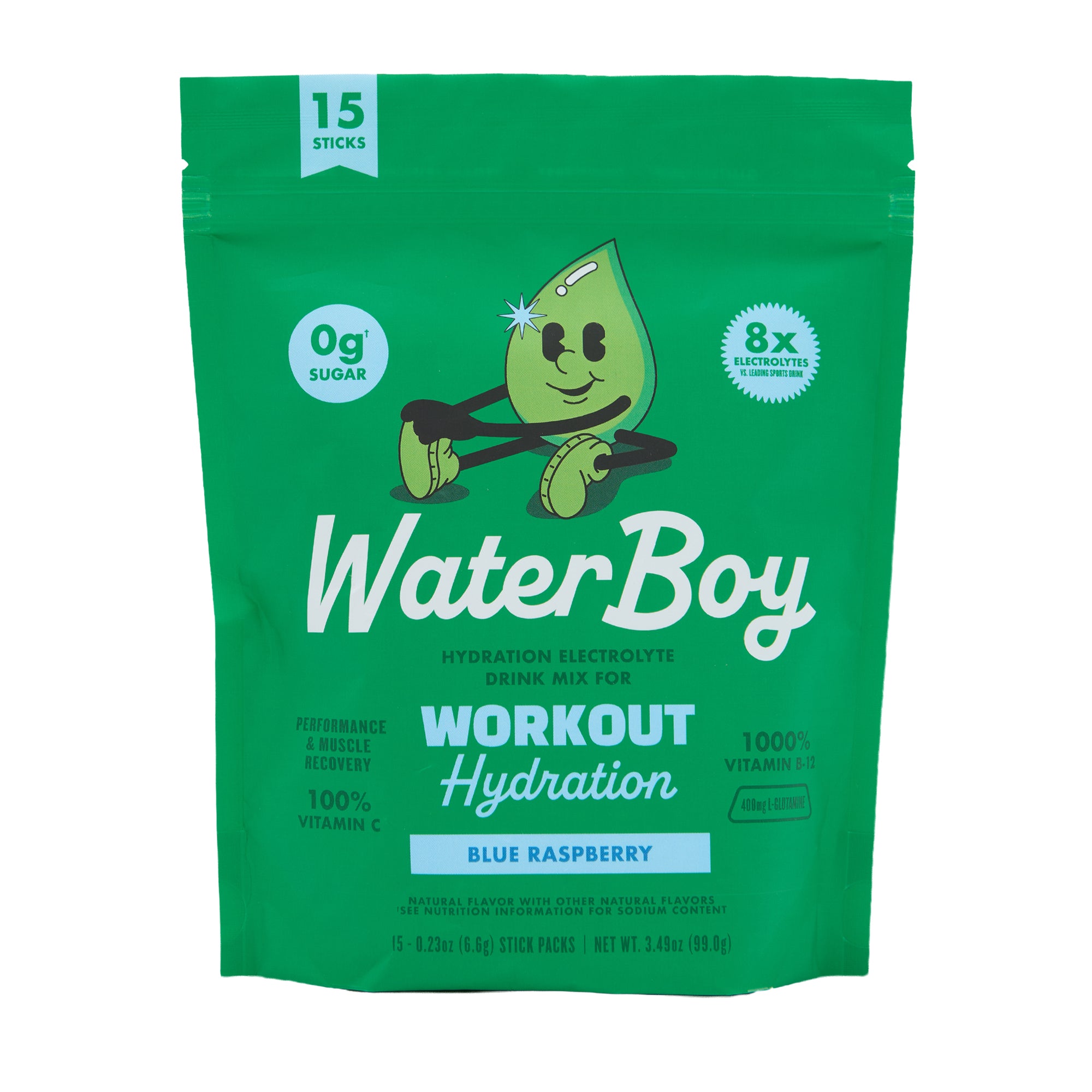 Waterboy Electrolyte Mix Workout Blue Raspberry