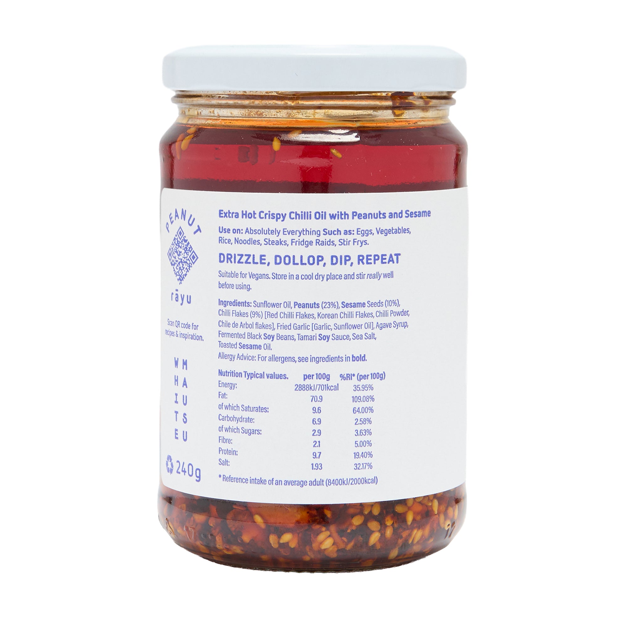 White Mausu Peanut Rāyu Sauce Hot