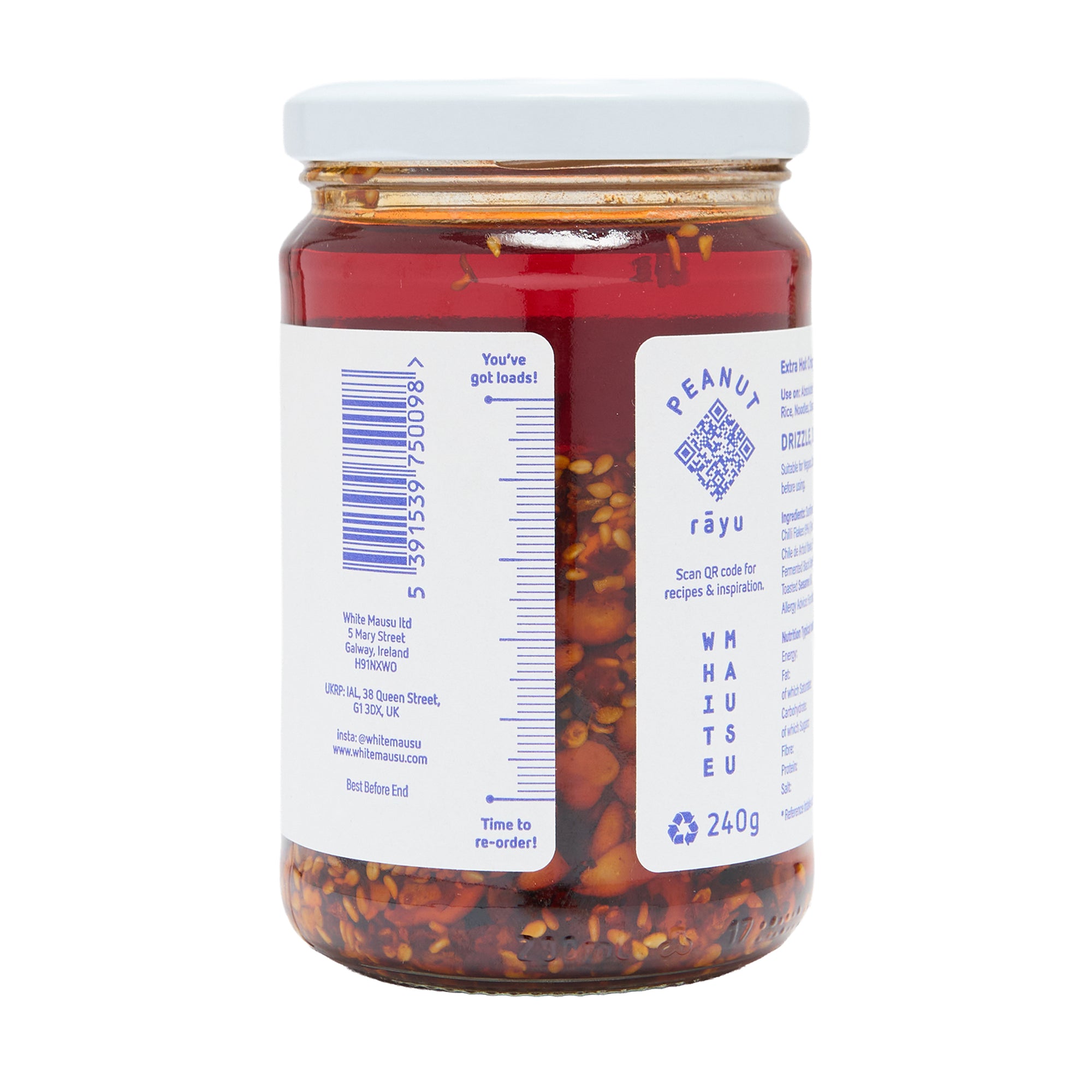 White Mausu Peanut Rāyu Sauce Hot