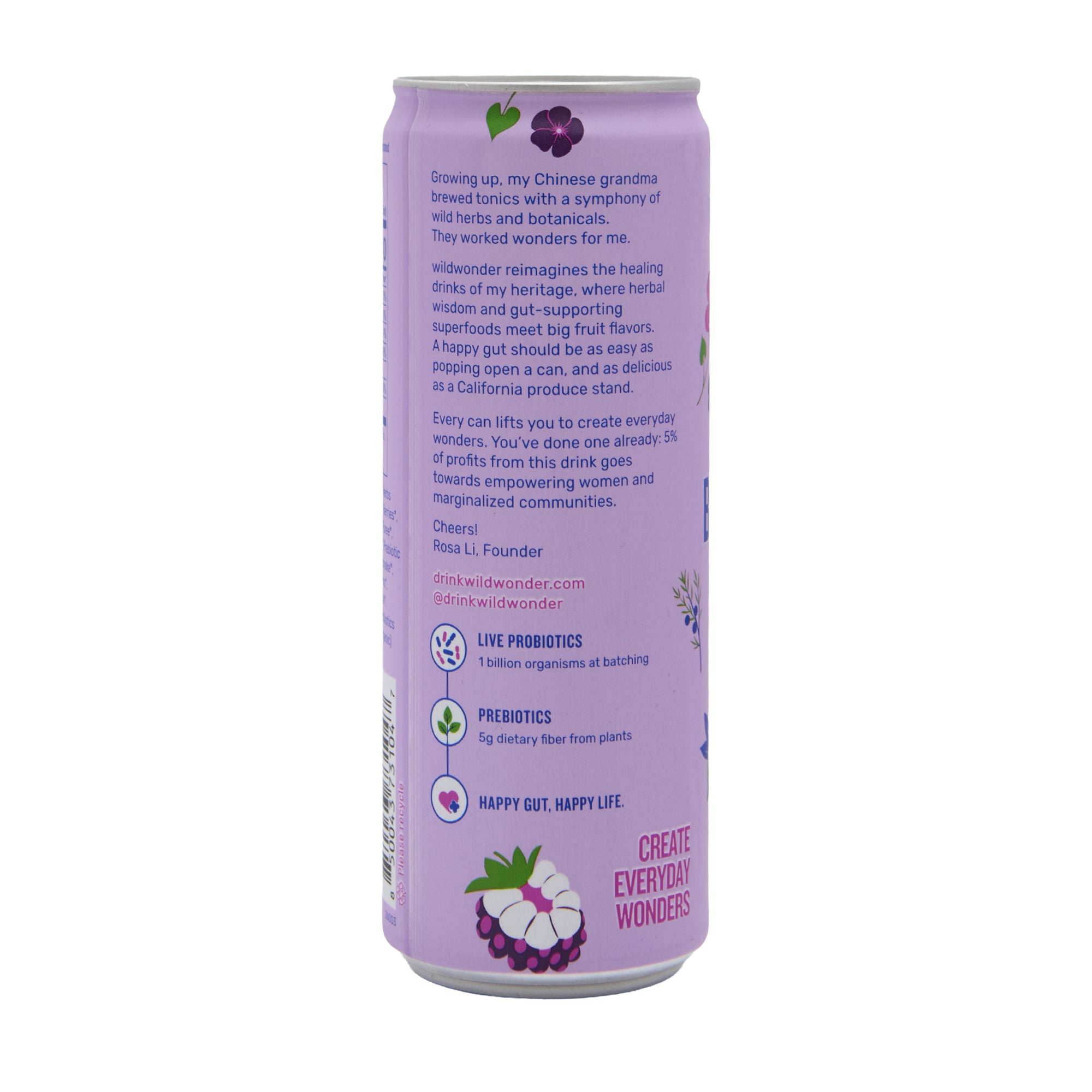 Wildwonder Sparkling Drink Blackberry Violet