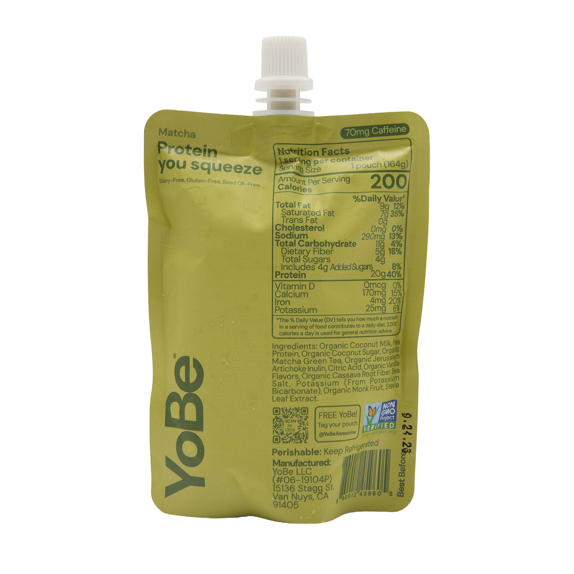 YoBe Protein Yogurt Matcha
