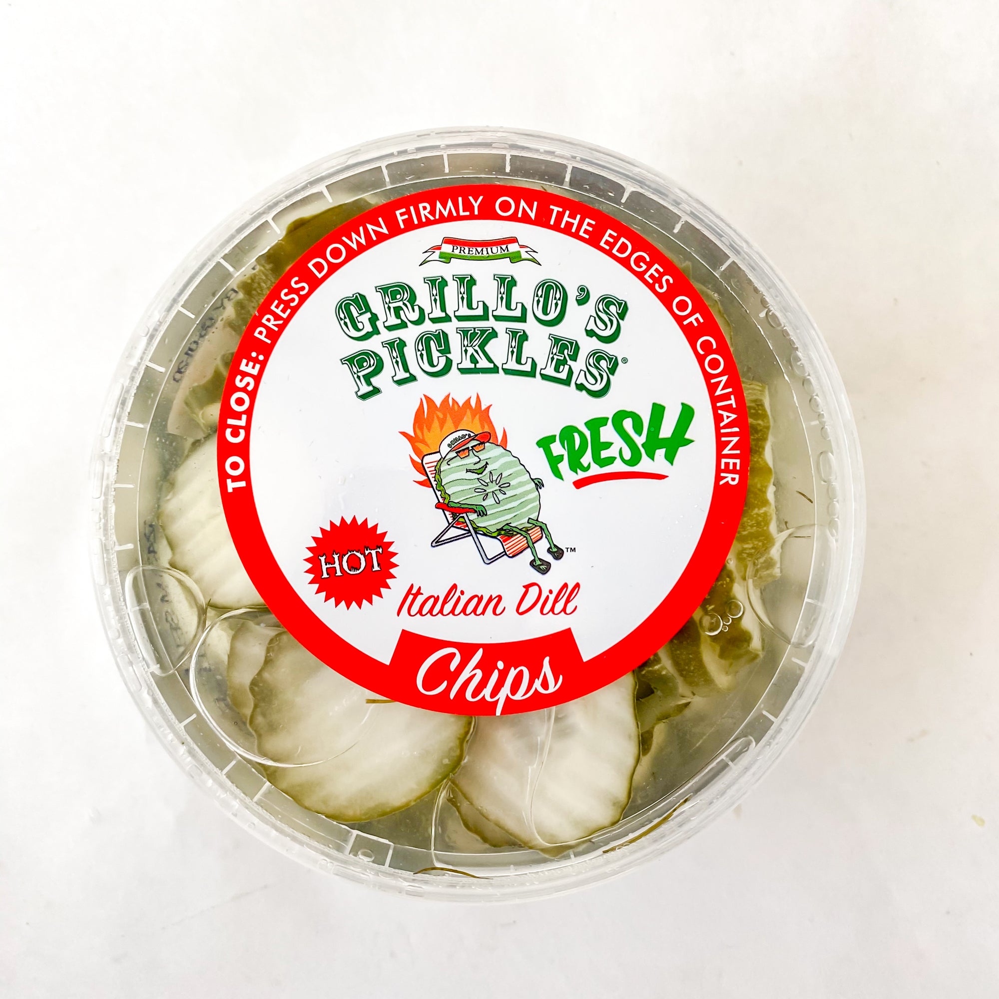 Grillos Pickle Chips Hot Italian Dill