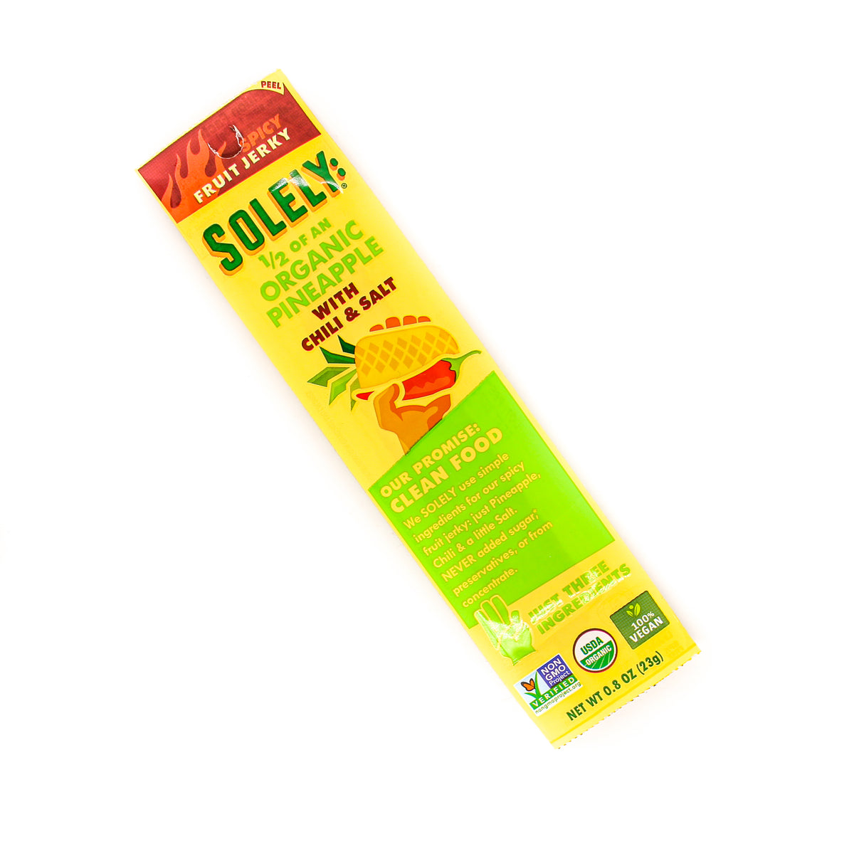 Solely Fruit Jerky Organic Pineapple With Chili