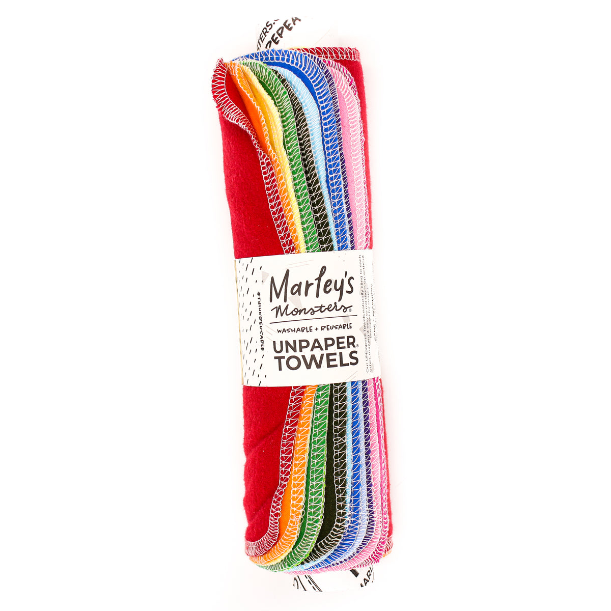 Marleys Monsters Unpaper Towel Roll Rainbow 12 Pack