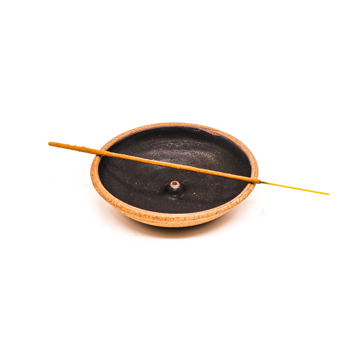 Incausa Stoneware Incense Burner Black
