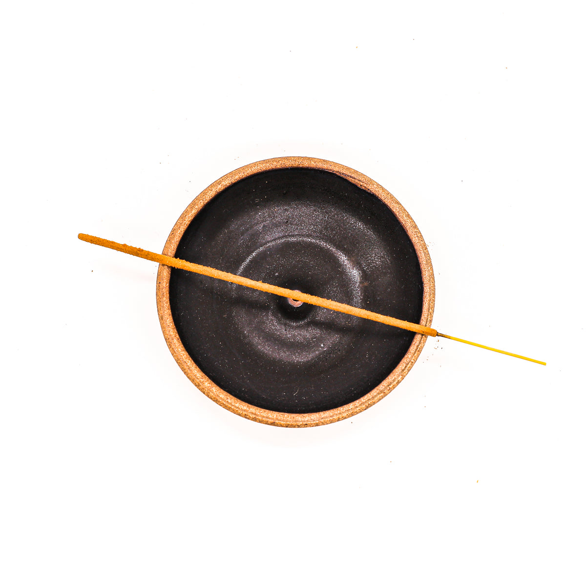 Incausa Stoneware Incense Burner Black