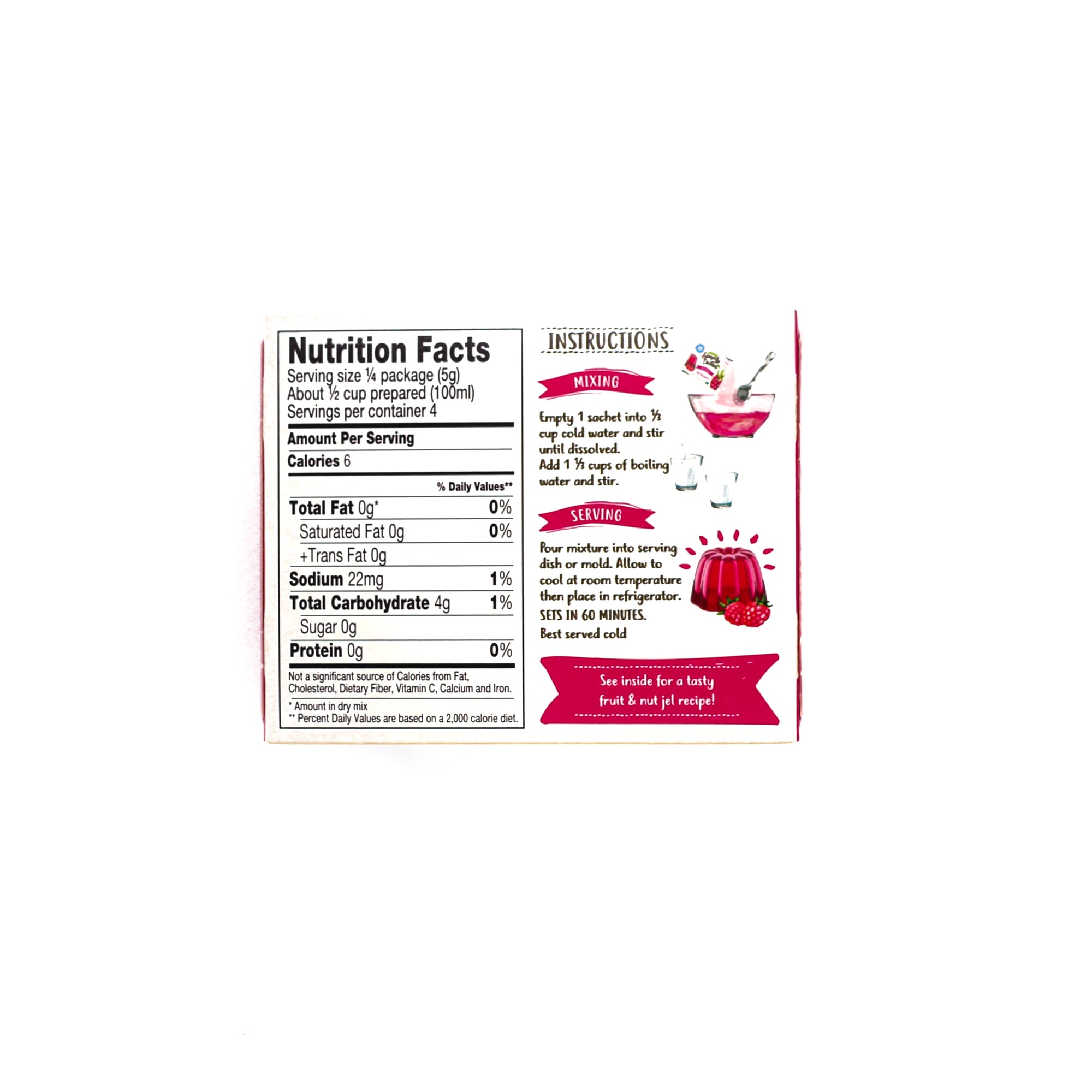 Instant Raspberry Jello Large Box Jello Box Directions