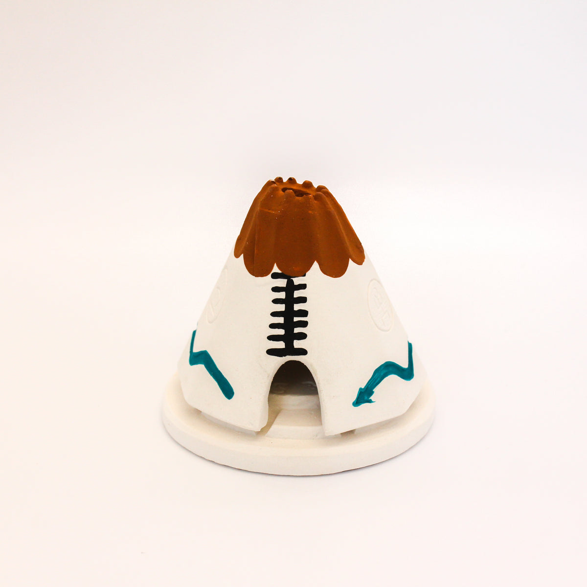 Incienso White Teepee Turquoise with 20 Piñon Incense