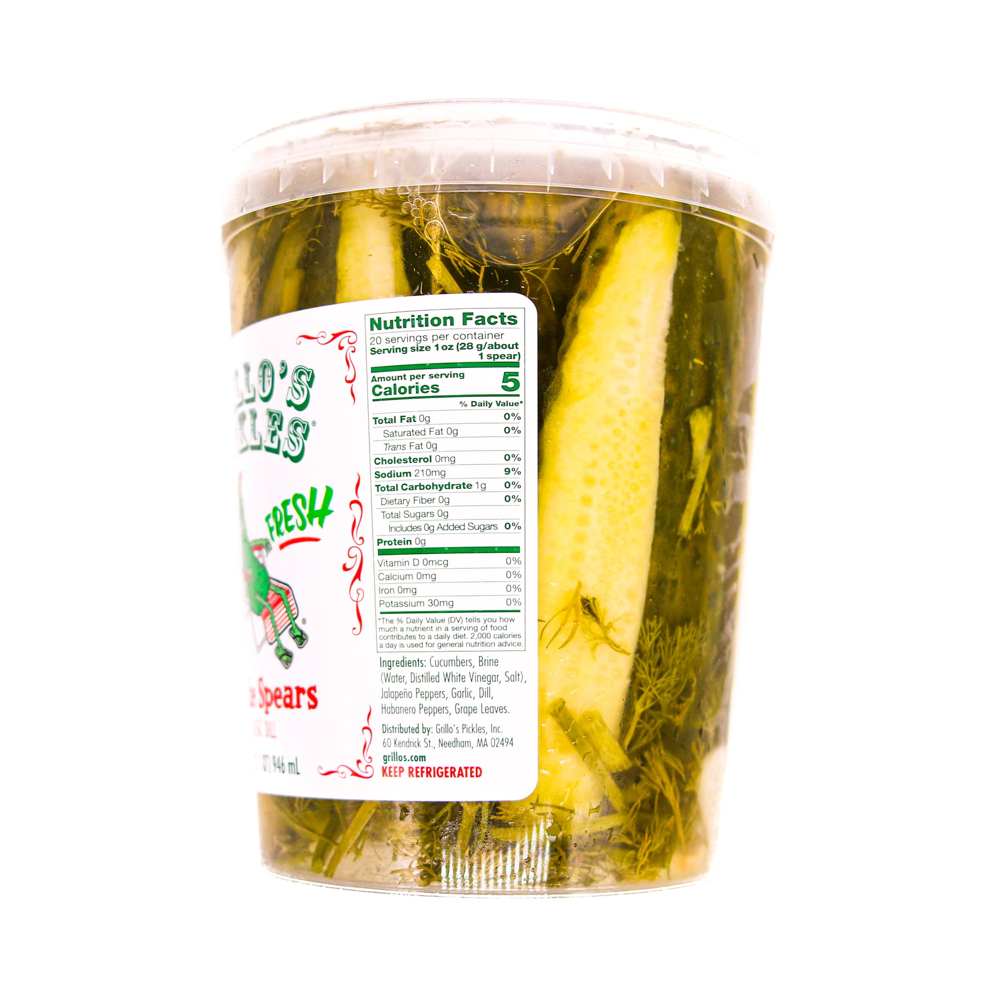 Grillos Pickle Spears Hot Italian Dill