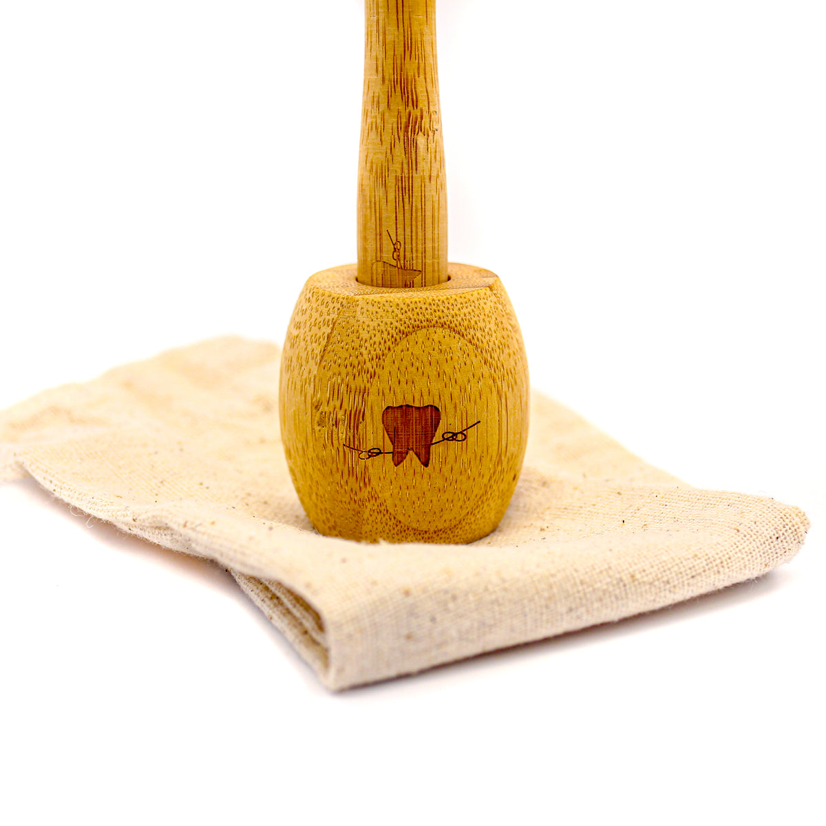 Knotty Brush Bamboo Toothbrush with Stand