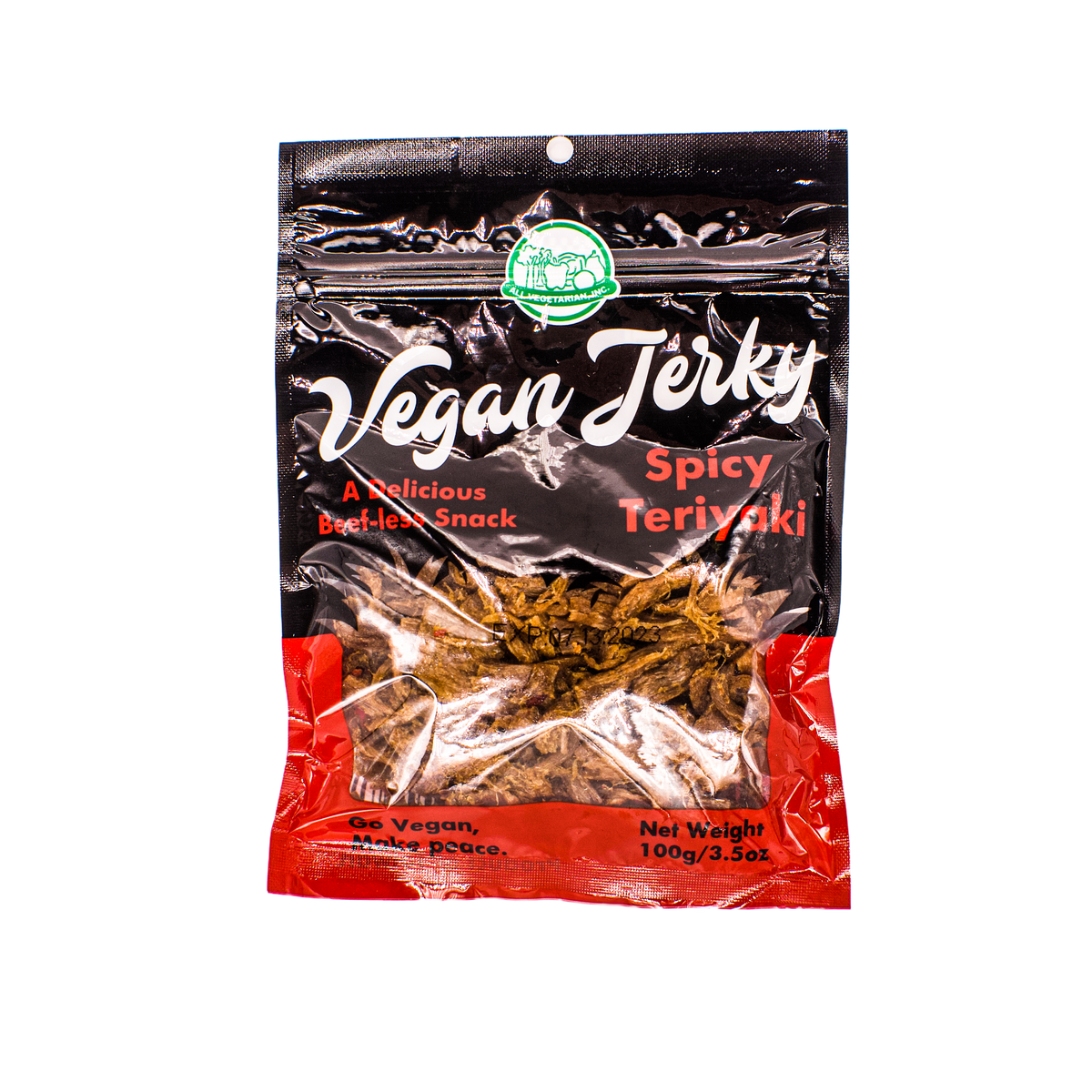 All Vegetarian Inc Jerky Spicy Teriyaki