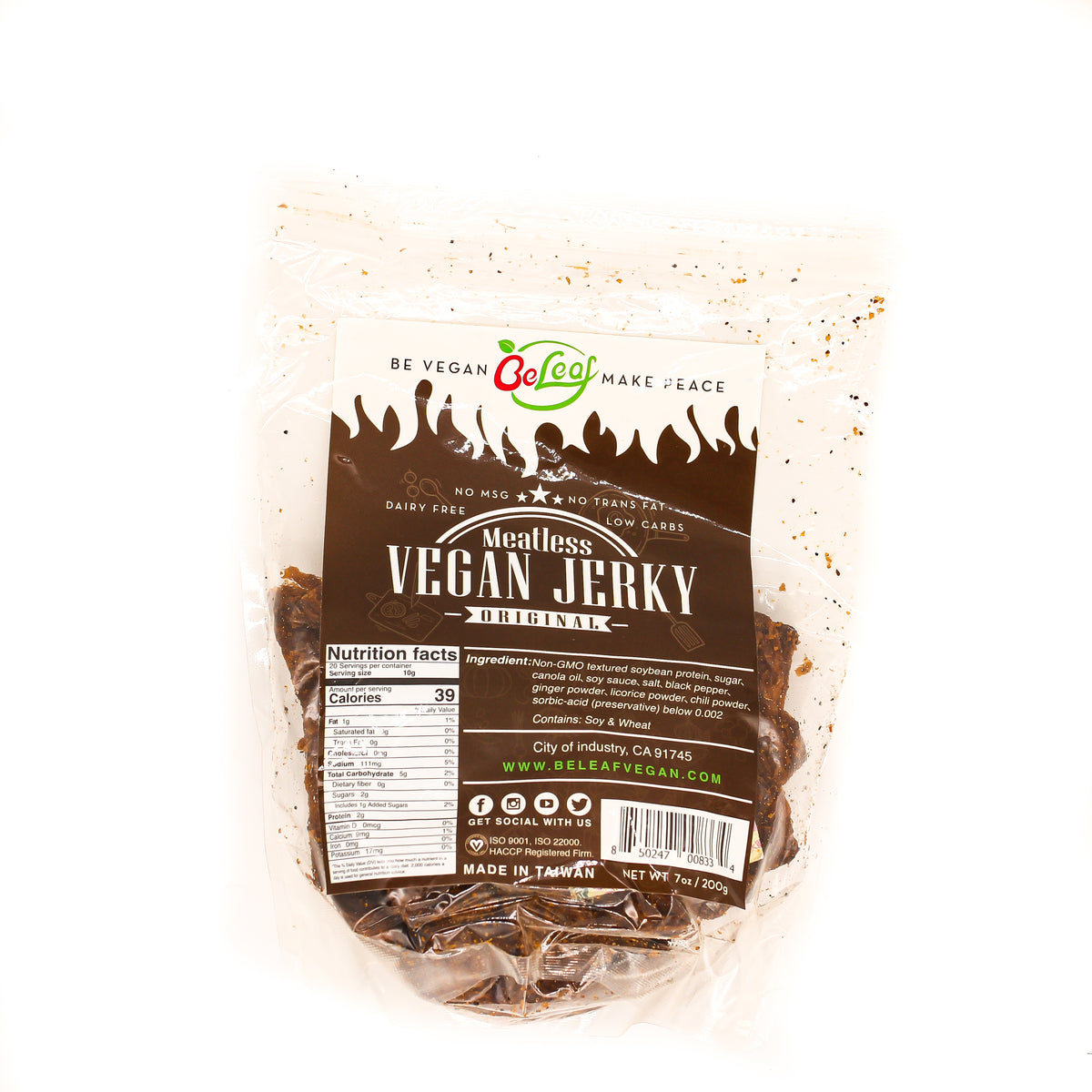 BeLeaf Vegan Jerky Original