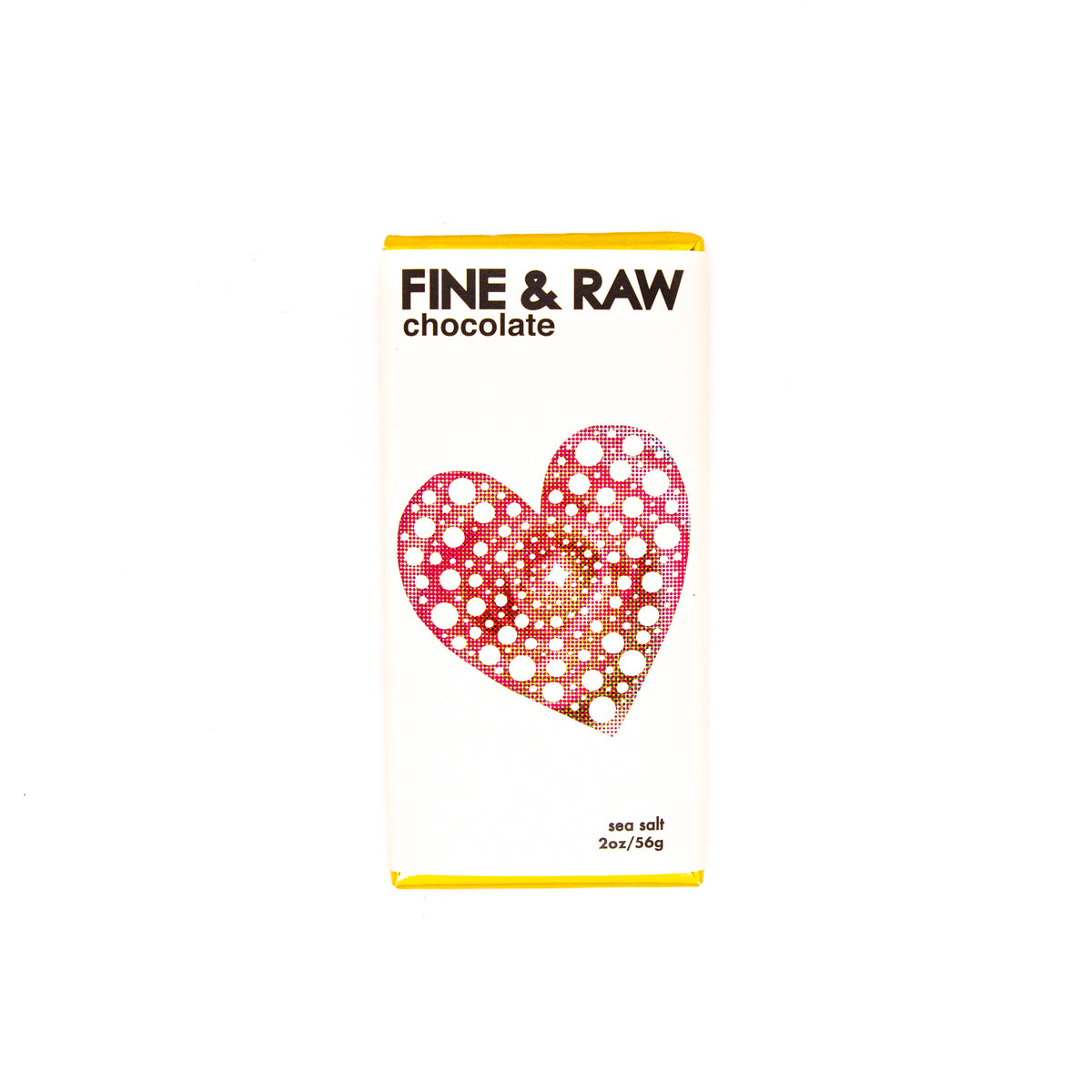 Fine &amp; Raw Valentines Chocolate Bar Sea Salt