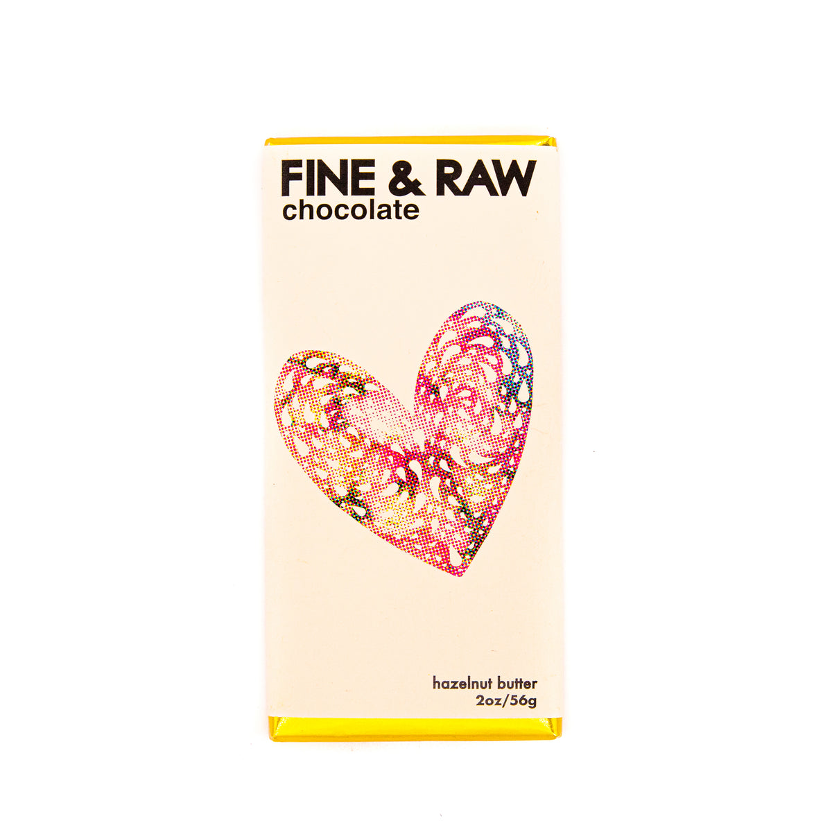 Fine &amp; Raw Valentines Chocolate Bar Hazelnut Butter